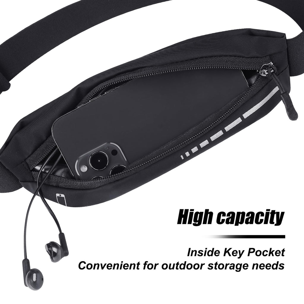 Slim Running Belt Fanny Pack Running Phone Holder Runners Pouch Waist Pack for Workout Money Belt Running Gift Gear Accessories for Women Men Walking Hiking Cycling
