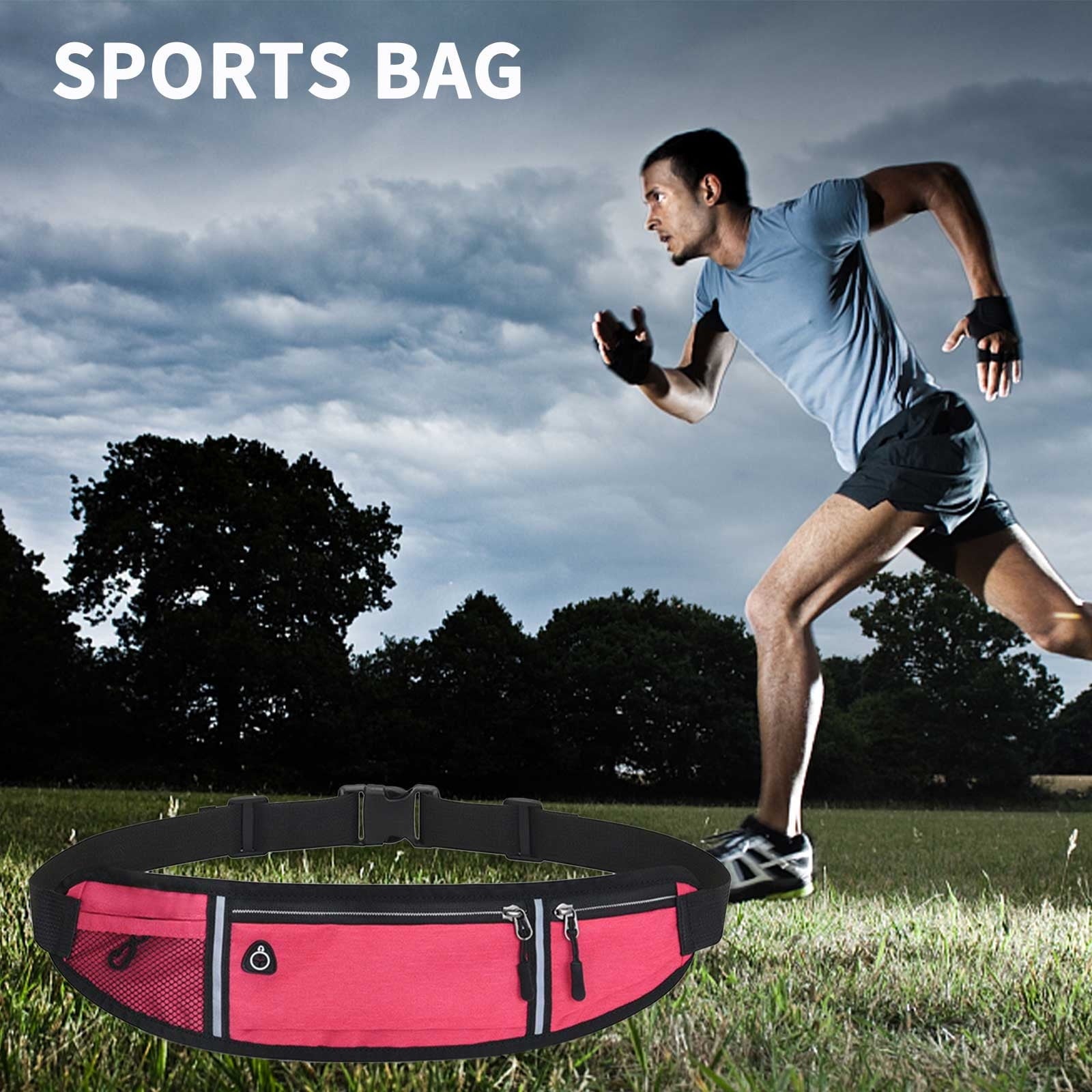 YFGEFTR Slim Running Belt for Women Men, Runners Fanny Pack Phone Holder, Runner Belt for Slim Running Walking Cycling Camping Gym, Running Gear Accessories
