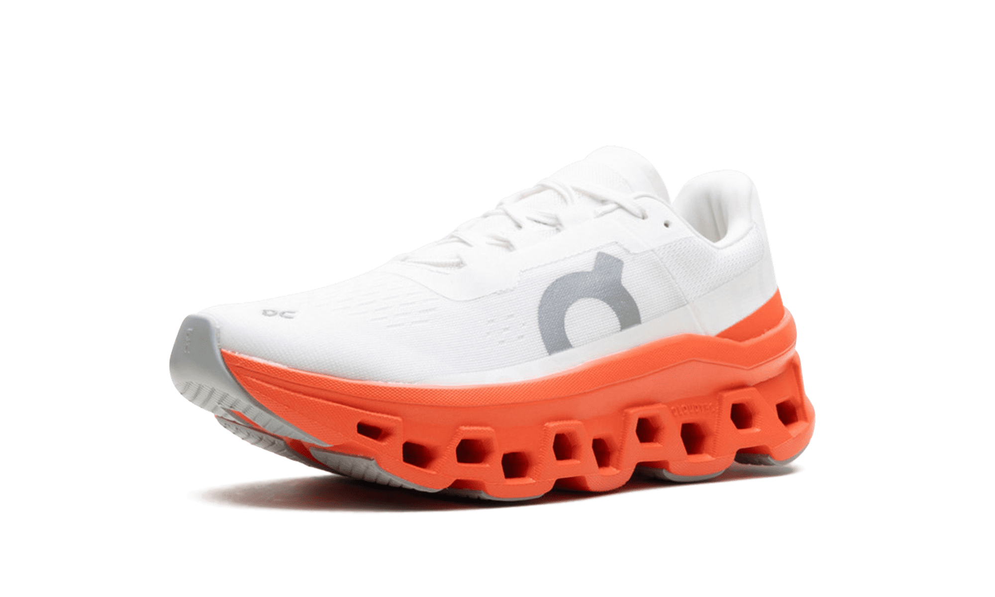 ON RUNNING WOMENS On Cloudmonster 2 Womens "White Flame" 61.97724 61.97724 from Stadium Goods