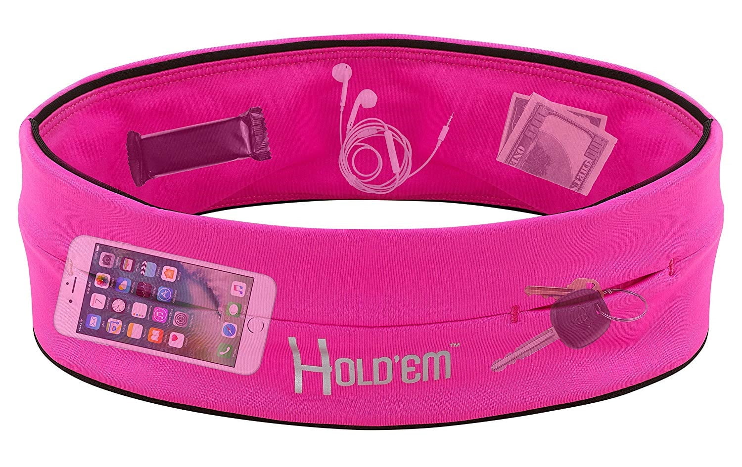 World Best Premium Hold'em Running Belt with Unique Pockets for Unisex Adult - Red