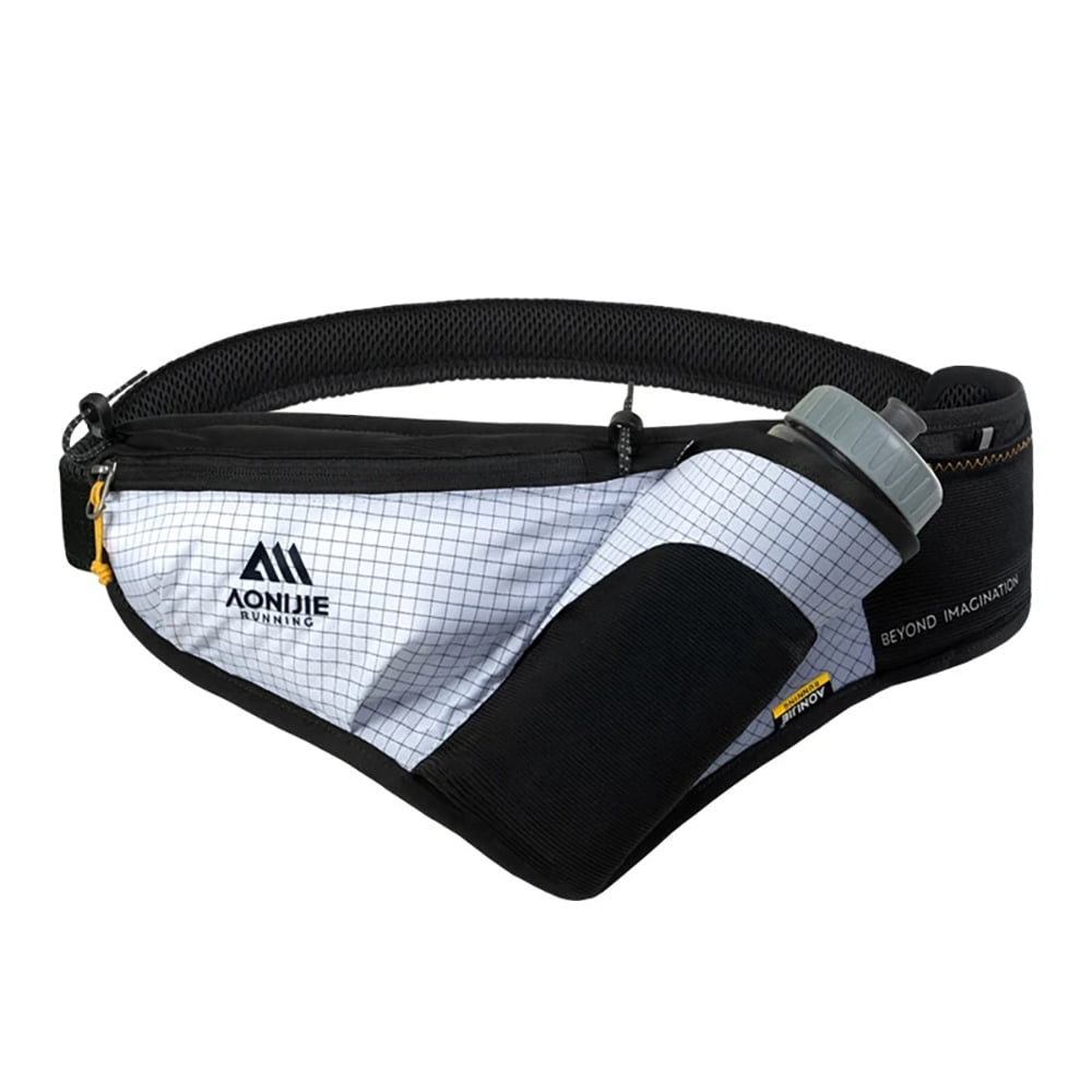AONIJIE Lightweight Running Belt with Water Bottle - Hands-free Waist Pack for Women & Men - Perfect for Hiking, Marathon & Outdoor Sports - Fits Phone & Essentials