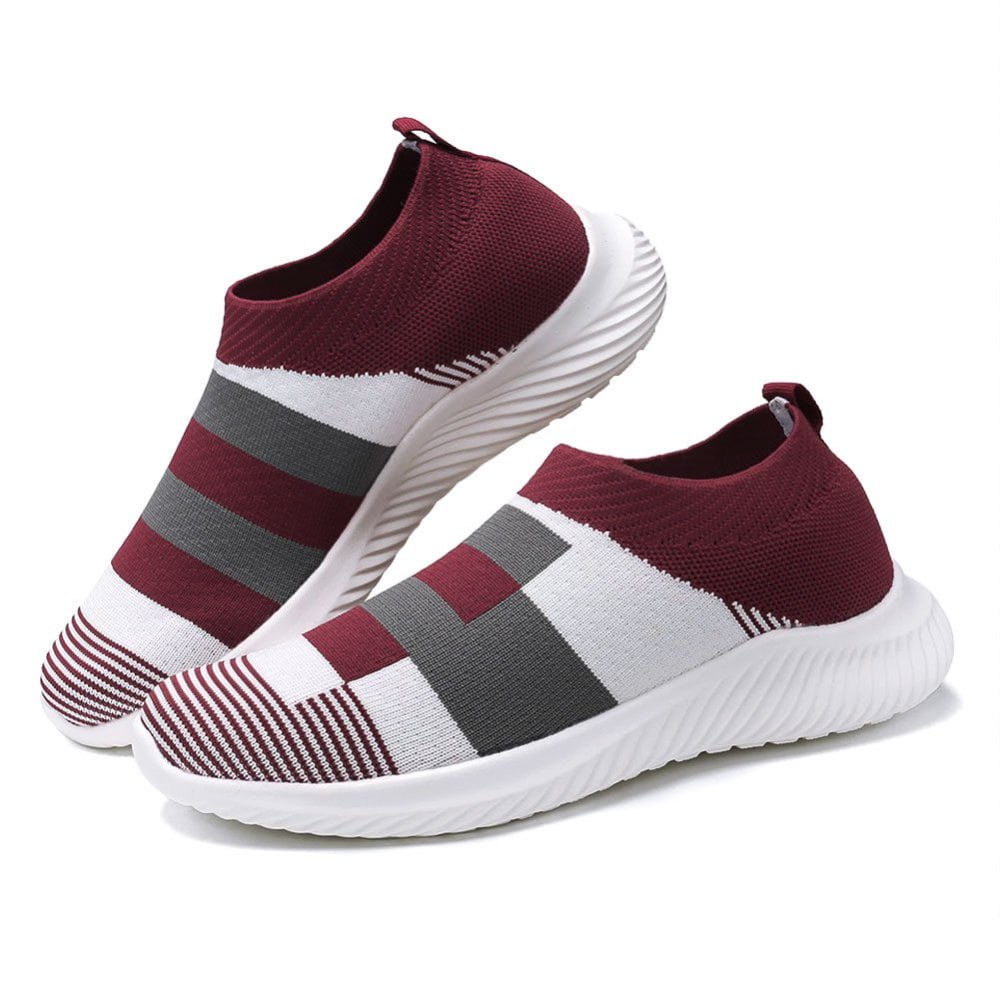 Ablanczoom Womens Sneakers Running Shoes Slip-on Fitness Sports Walking Tennis Flats