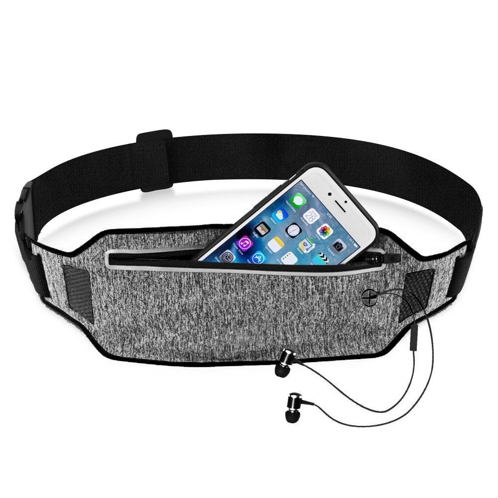 Running Waist Pack, EpicGadget(TM) Lightweight Water Resistant Reflective Runner Belt Sports Fanny Pack Adjustable Waistband (Light Blue)