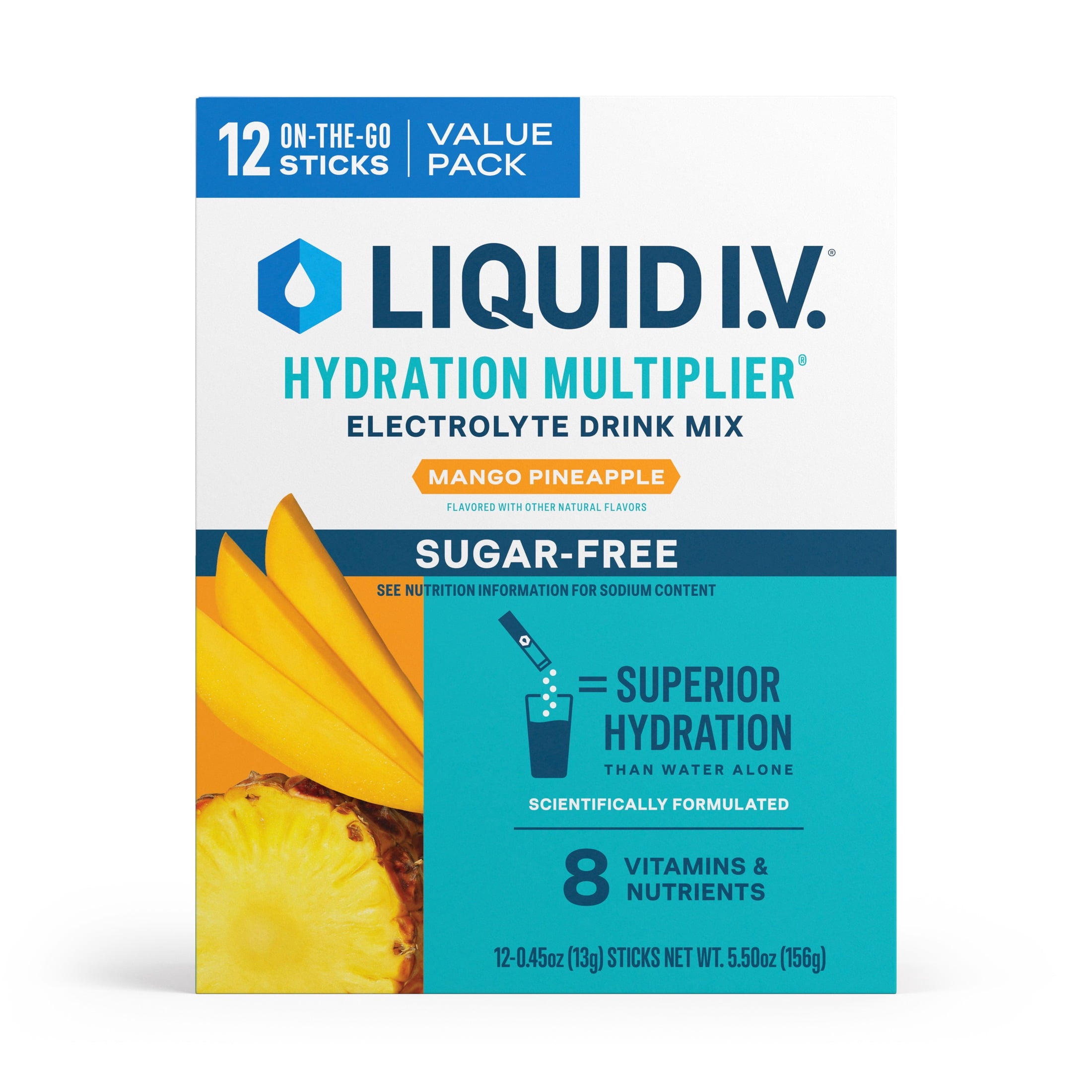 Liquid I.V.® White Peach Hydration Multiplier® Sugar-Free Electrolyte Powder Drink Mix, 6 Count Packets