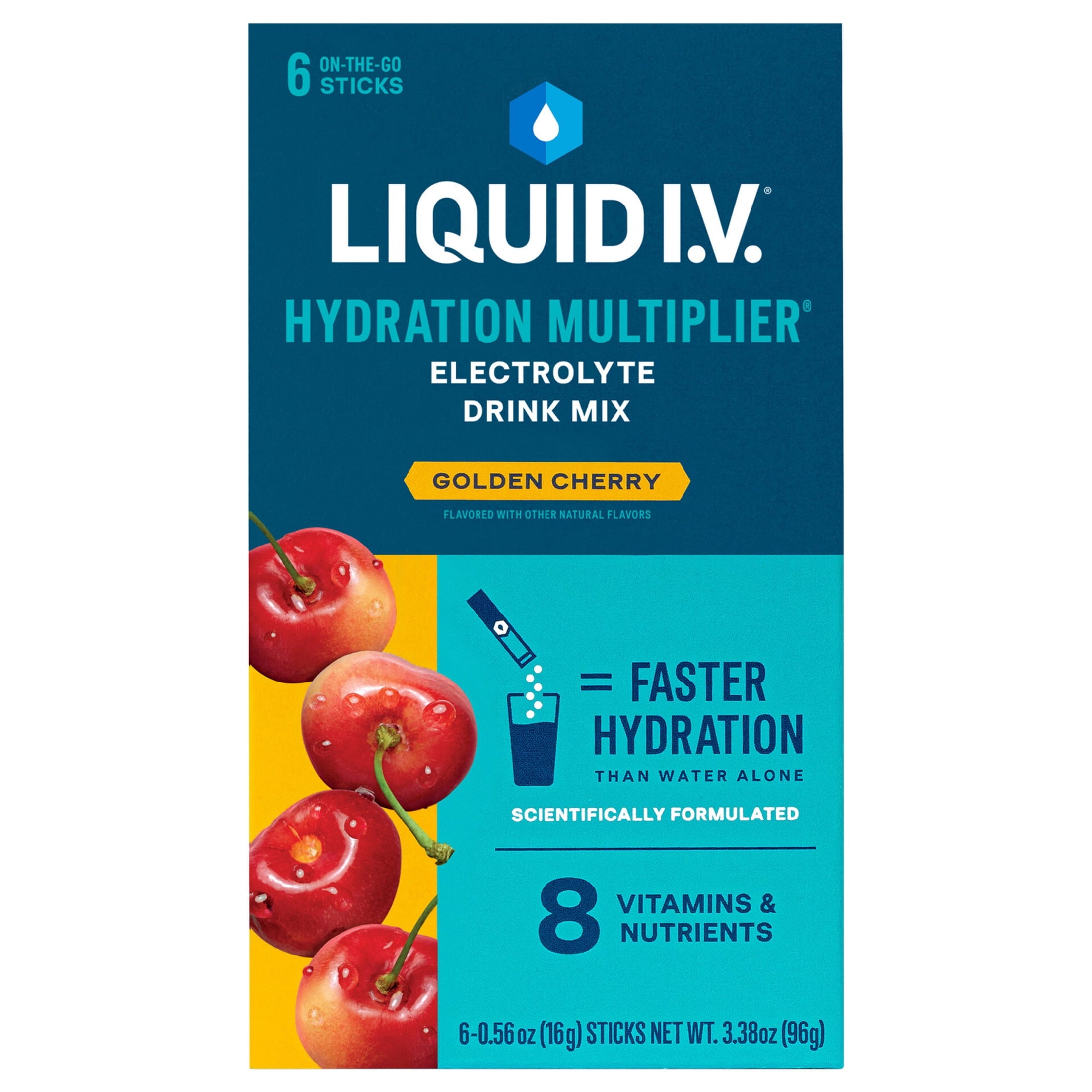 Liquid I.V.® Strawberry Hydration Multiplier® Powdered Electrolyte Drink Mix, 6 Count Packets