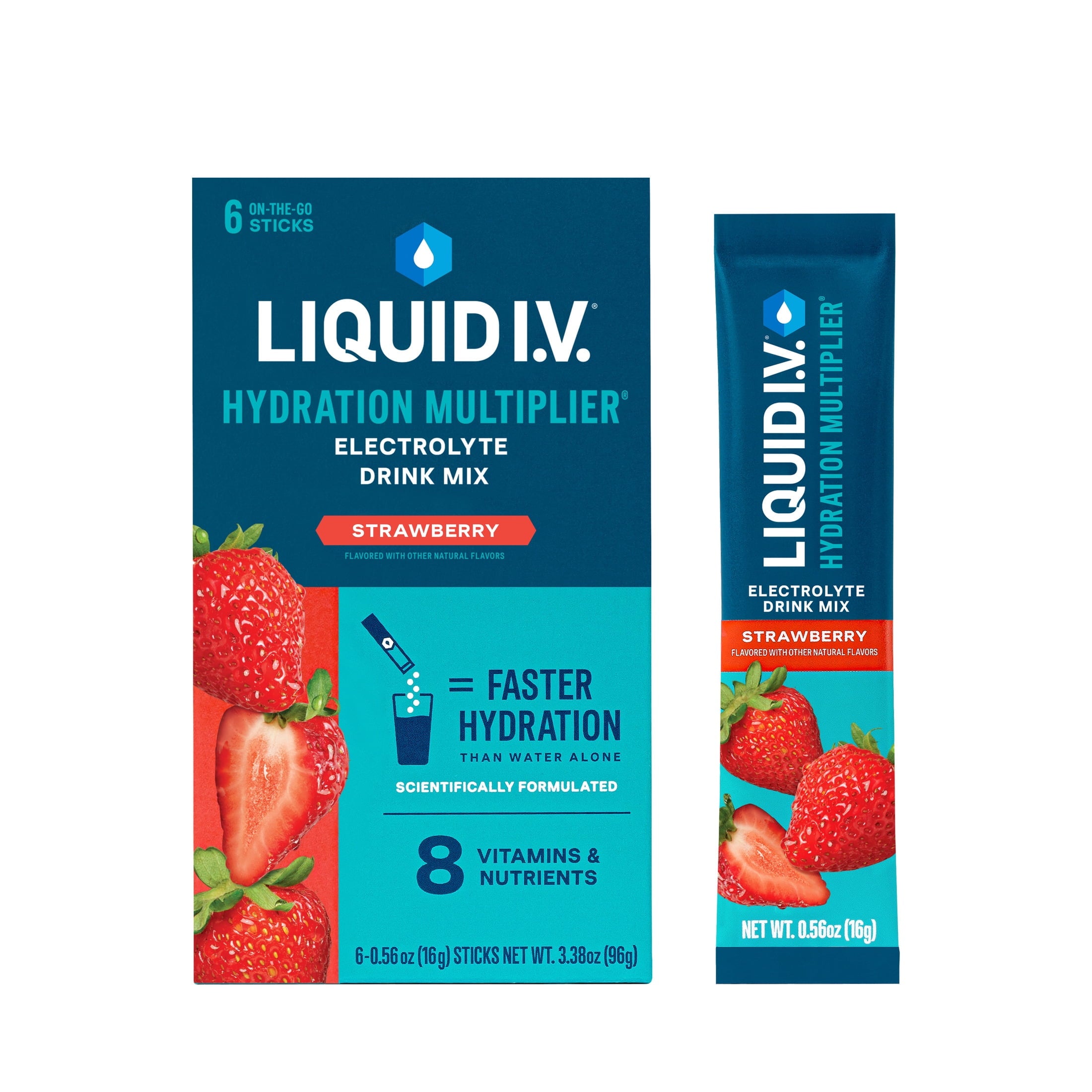 Liquid I.V.® Arctic Raspberry Hydration Multiplier® Powdered Electrolyte Drink Mix, 6 Count Packets