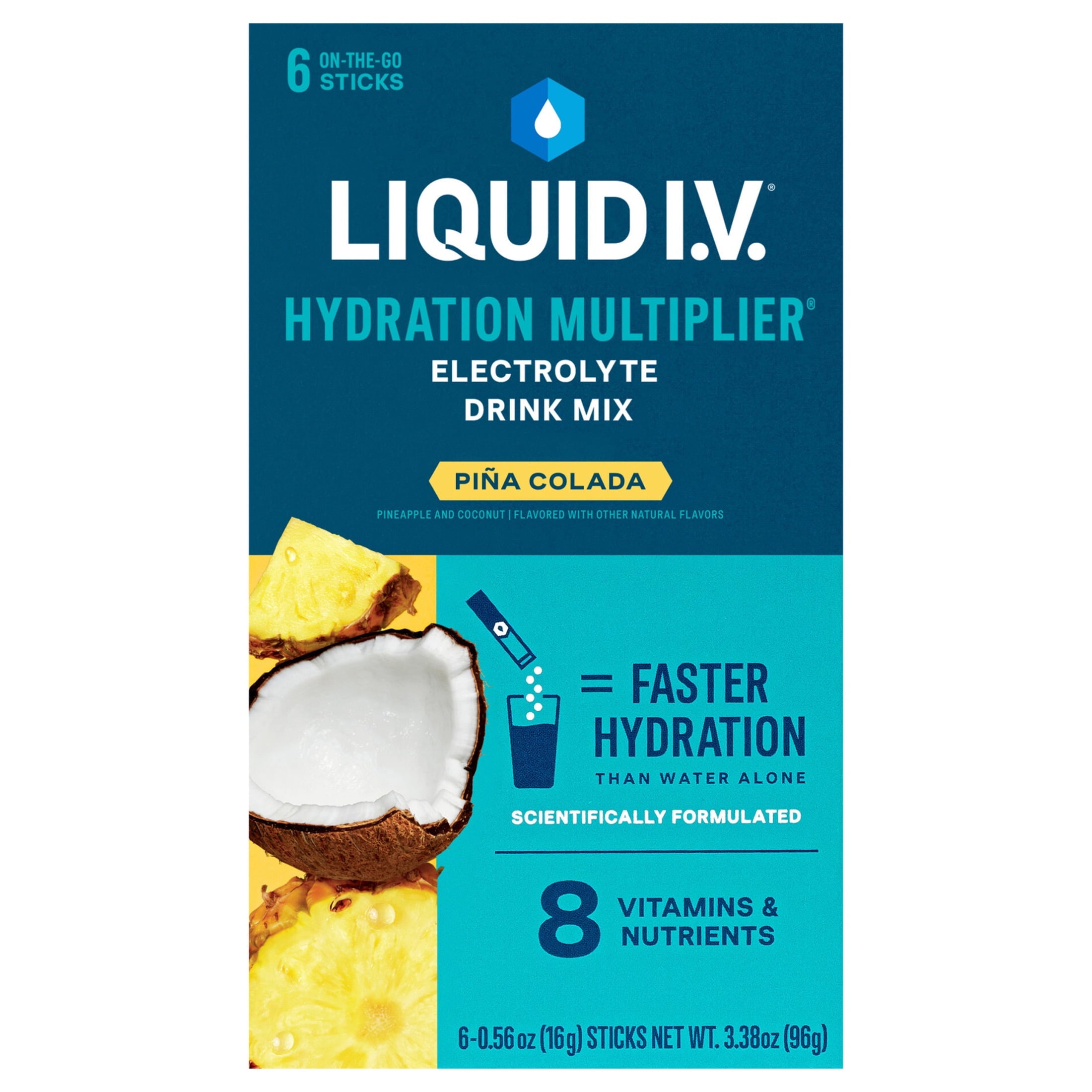 Liquid I.V.® Lemon Lime Hydration Multiplier® Powdered Electrolyte Drink Mix, 6 Count Packets