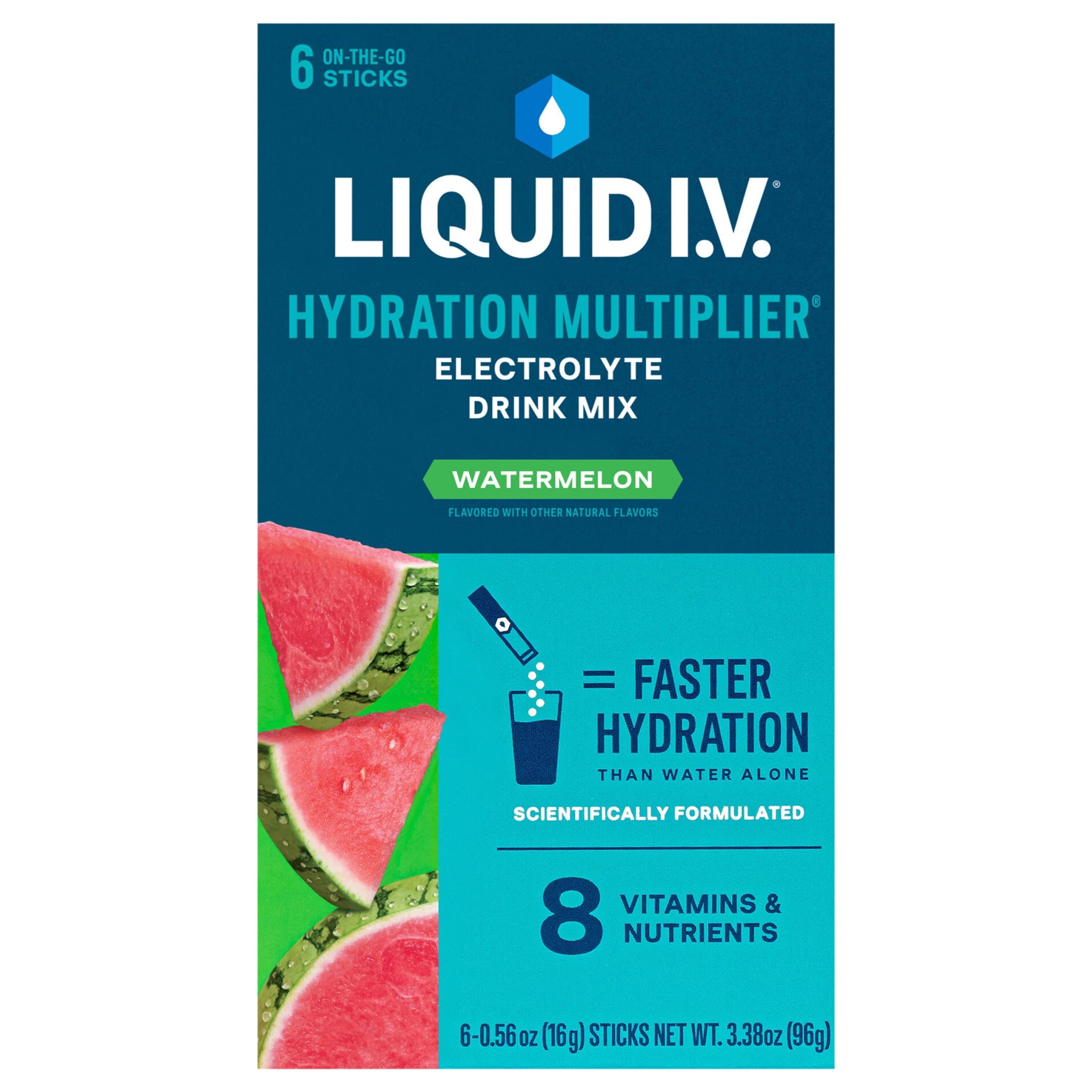 Liquid I.V.® Watermelon Hydration Multiplier® Powdered Electrolyte Drink Mix, 6 Count Packets