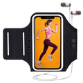 MATEPROX Sweatproof Cell Phone Armband, Running Phone Holder for iPhone 16 15 14 13 Pro XR SE S22 S24, Black