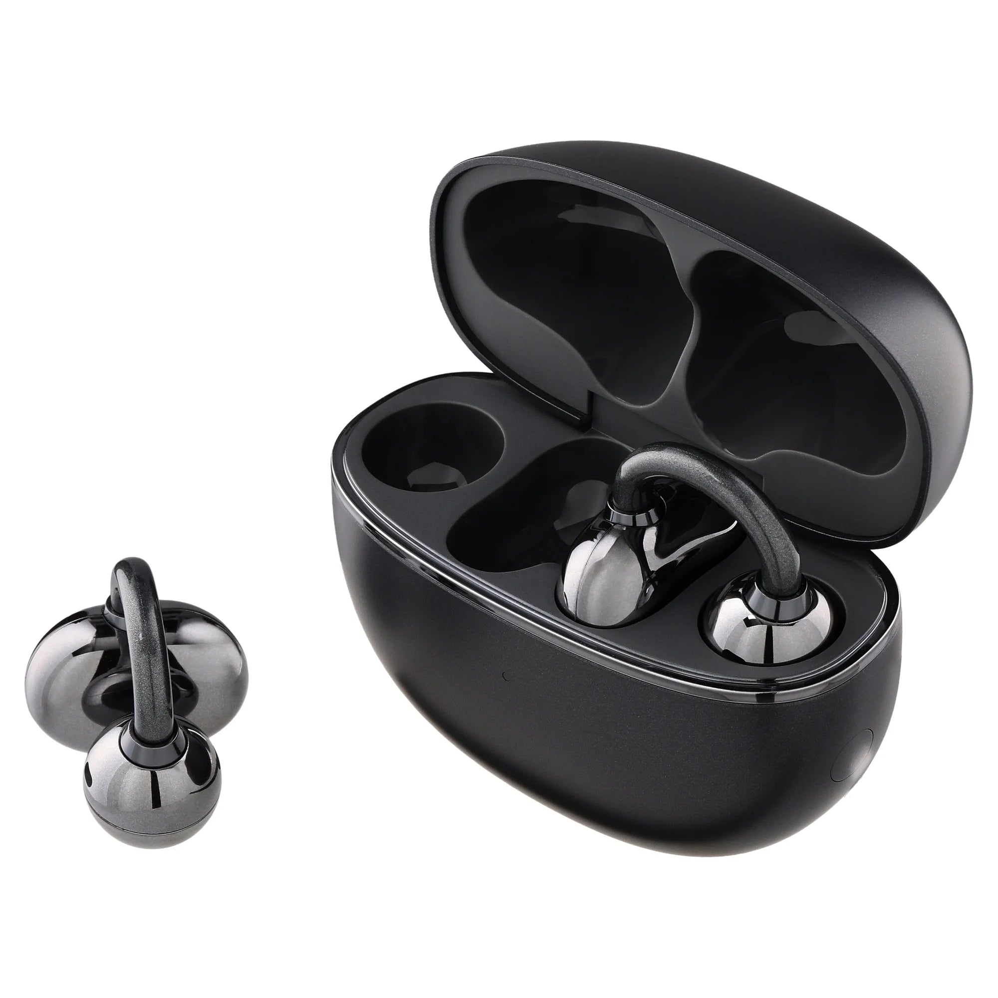 onn Nebulode Pro Open-Clip Wireless Earbuds, Blue
