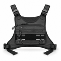 Sports Chest Bag for Men Water Resistant Lightweight Front Running Vest Bag With Phone Holder & Extra Storage for Workouts Cycling Black
