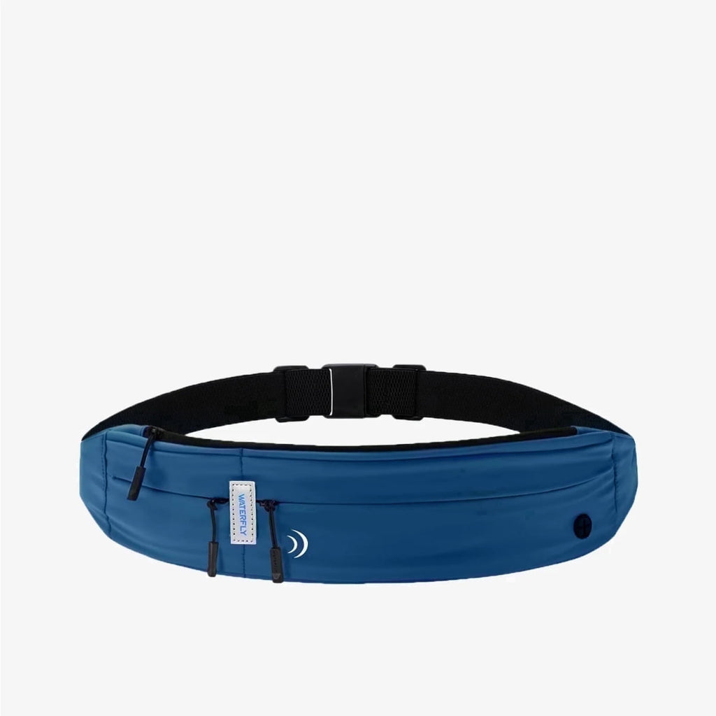 WATERFLY Unisex Adjustable Non-Slip Jogging Exercise Fitness Nylon Running Waist Belt,Black