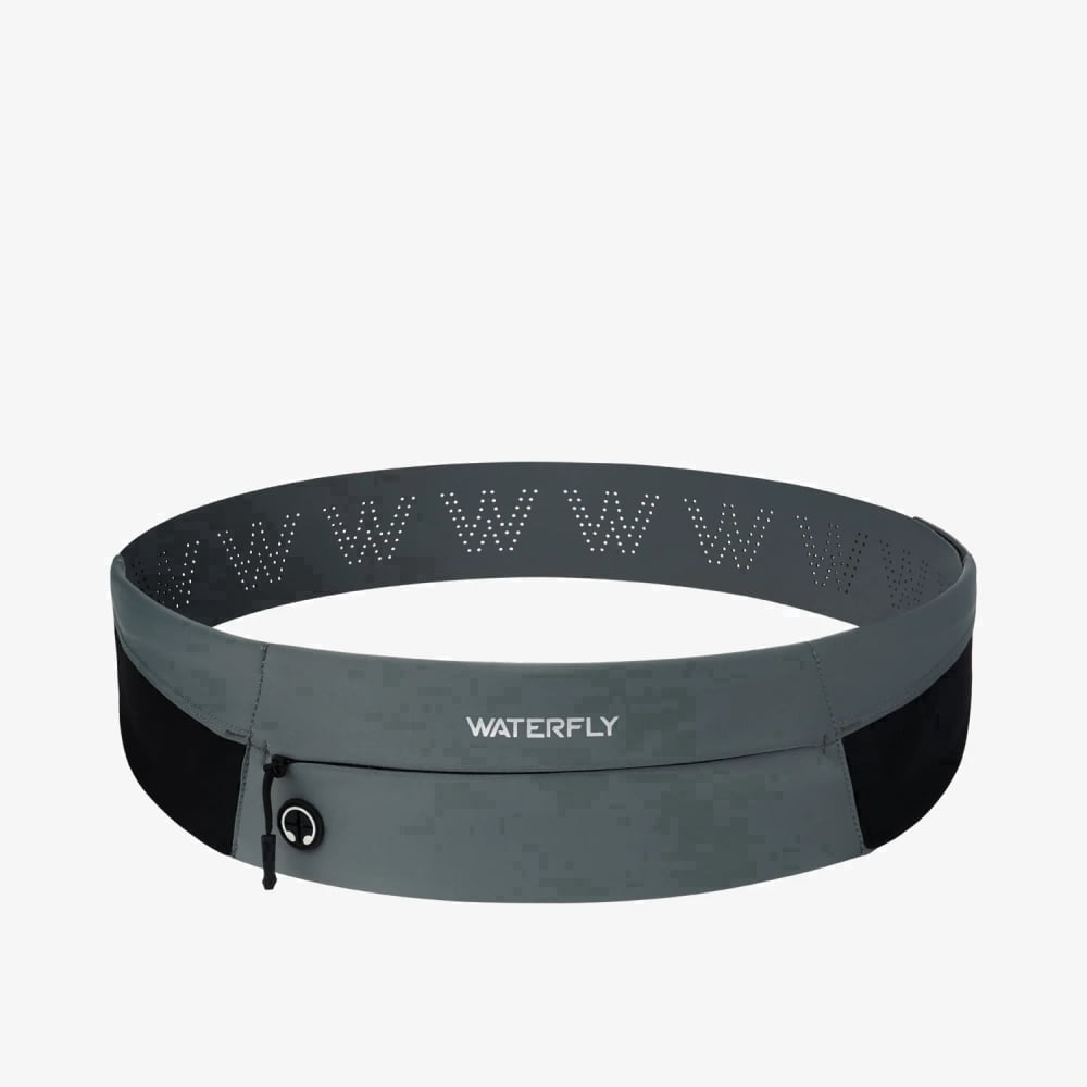 WATERFLY Unisex Adjustable Hiking Jogging Fitness Nylon Running Waist Belt,Black