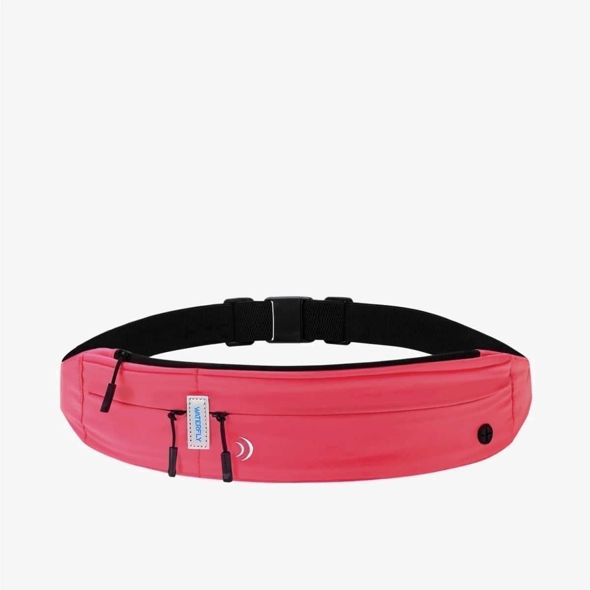 WATERFLY Unisex Adjustable Non-Slip Jogging Exercise Fitness Nylon Running Waist Belt,Black