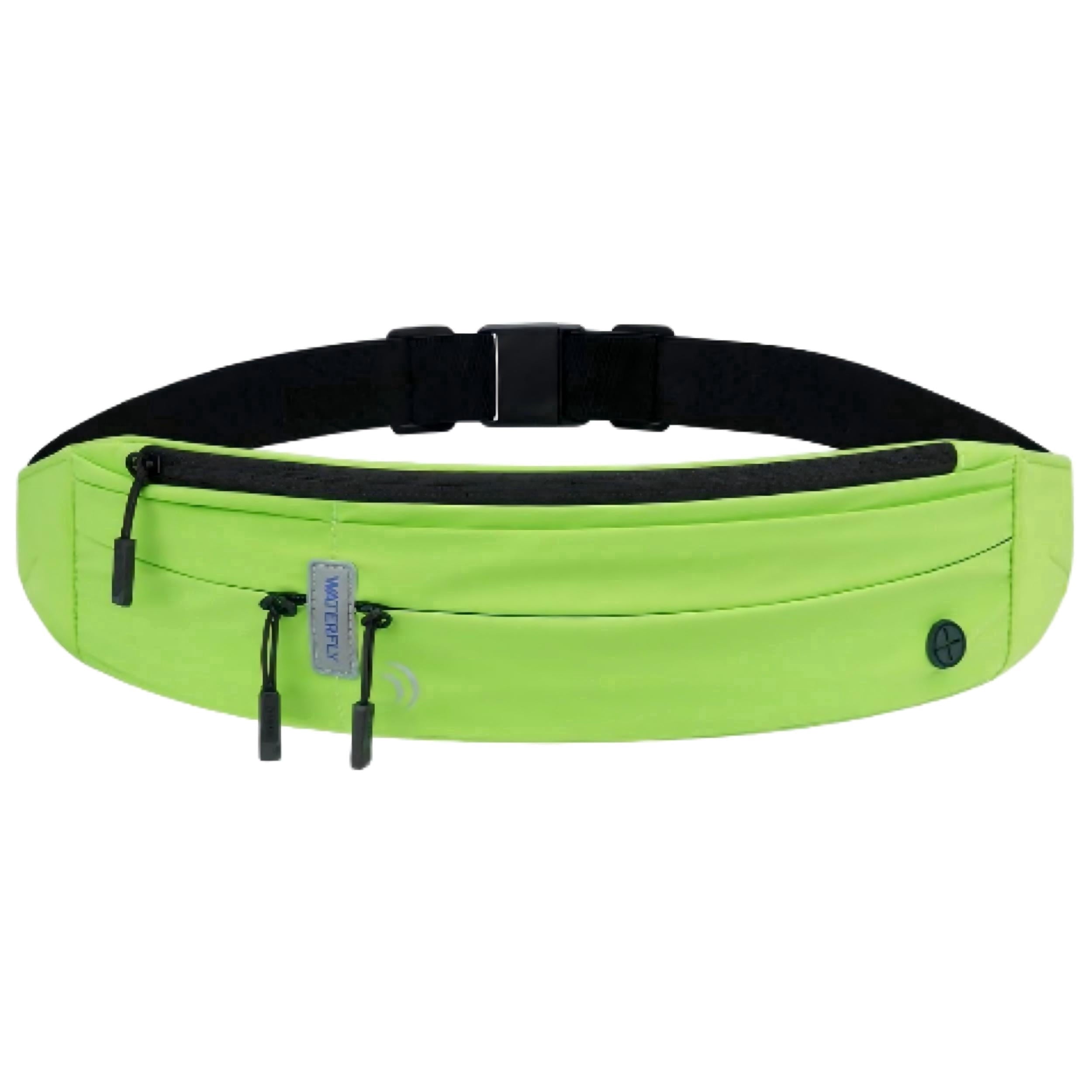 WATERFLY Unisex Adjustable Non-Slip Jogging Exercise Fitness Nylon Running Waist Belt,Black