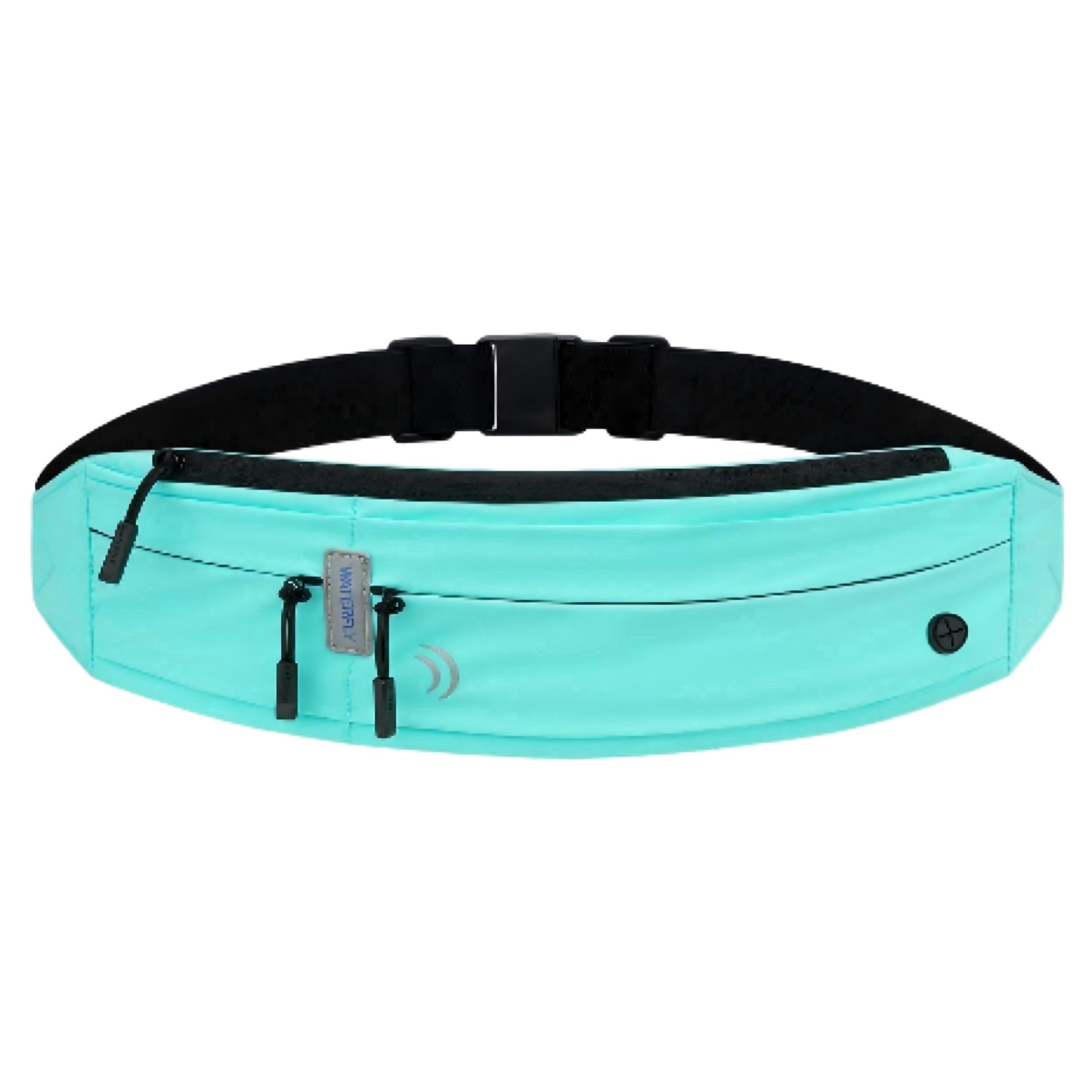 WATERFLY Unisex Adjustable Non-Slip Jogging Exercise Fitness Nylon Running Waist Belt,Black