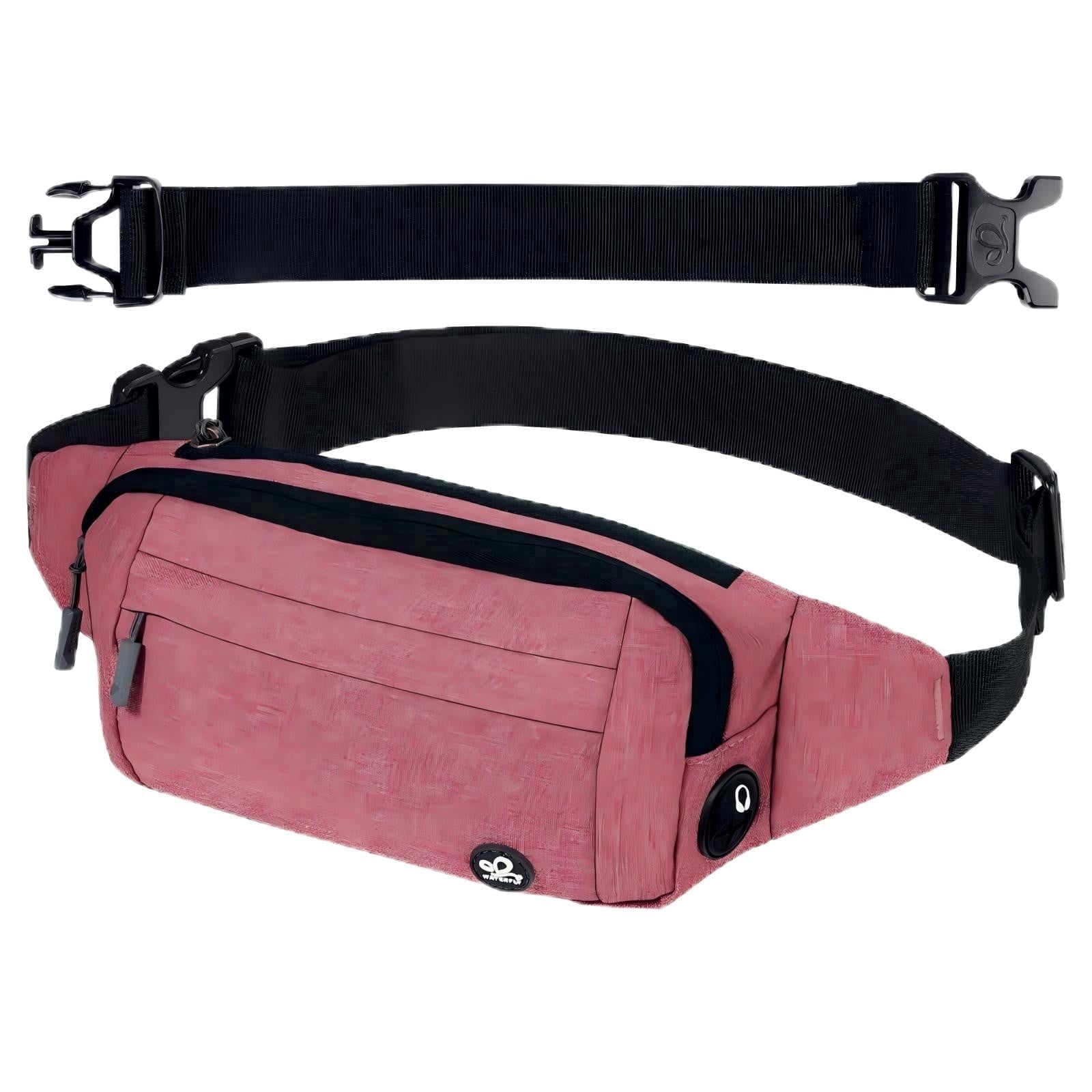 WATERFLY Unisex Lightweight Running Hiking Jogging Nylon Fanny Pack Waist Bag-Dark Blue