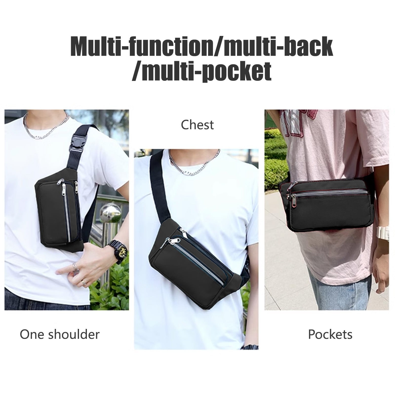 2Pcs Slim Running Belt Fanny Packs for Women Men,Waist Pack Phone Holder for Walking Fitness Workout Exercise,Water Resistant Running Travel Belt Bag Jogging Pouch,Gym Accessories for Runner