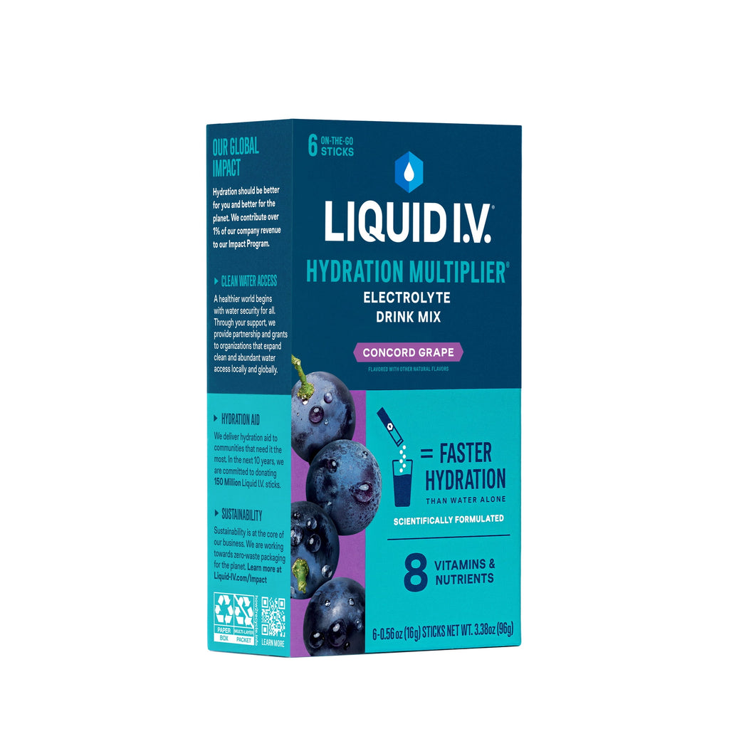 Liquid I.V.® Strawberry Hydration Multiplier® Powdered Electrolyte Drink Mix, 6 Count Packets