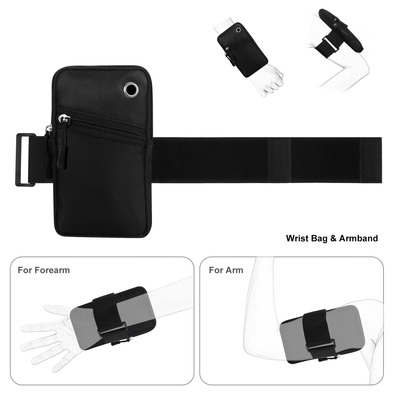 HAWEE Cell Phone Arm Bands Bag for Women Sports Running Pouch Hold Smartphone 6.28 Inches Full-screen, Colorful Flower