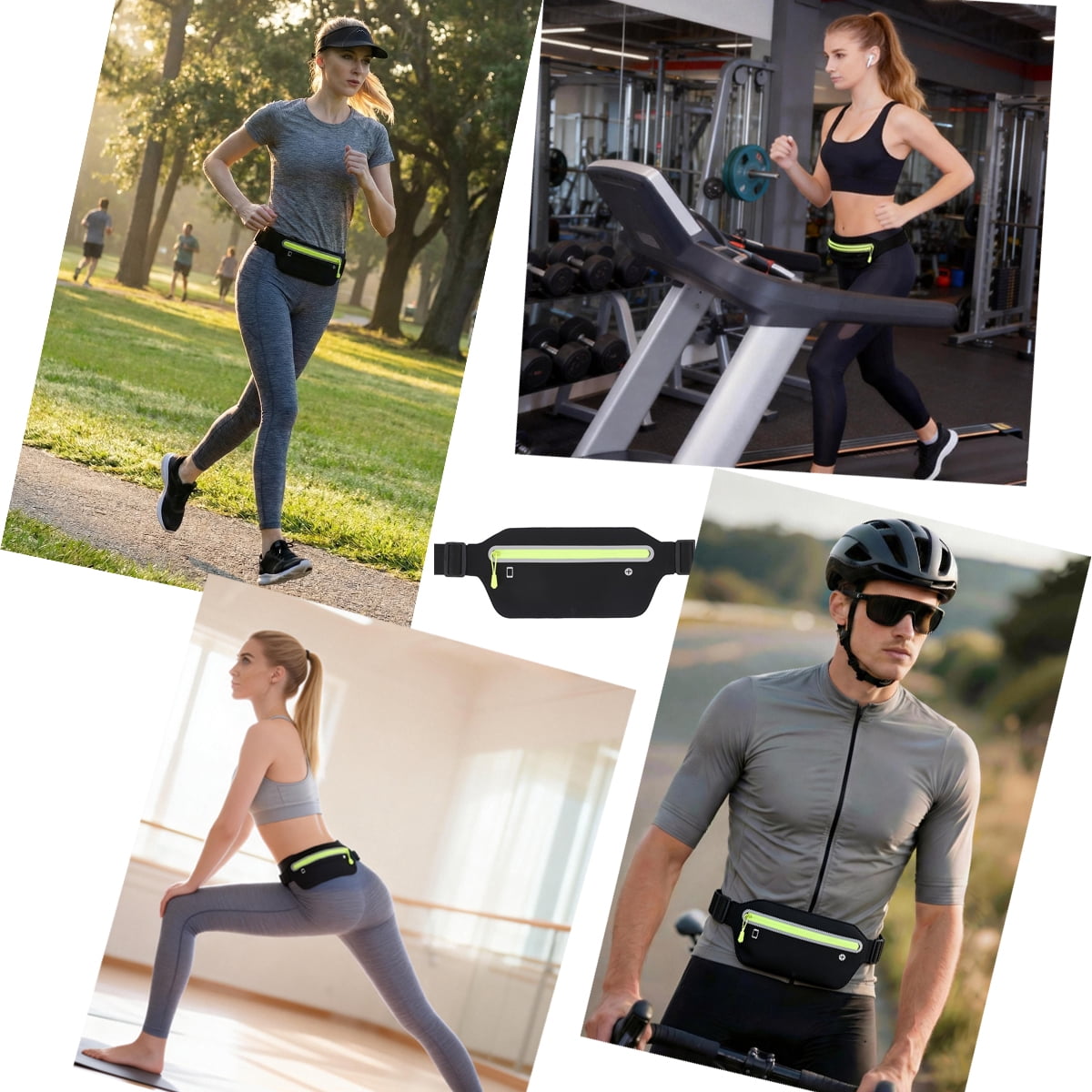 Entchin Slim Running Belt for Women Men, Runners Fanny Pack Phone Holder, Running Waist Bag for Workout