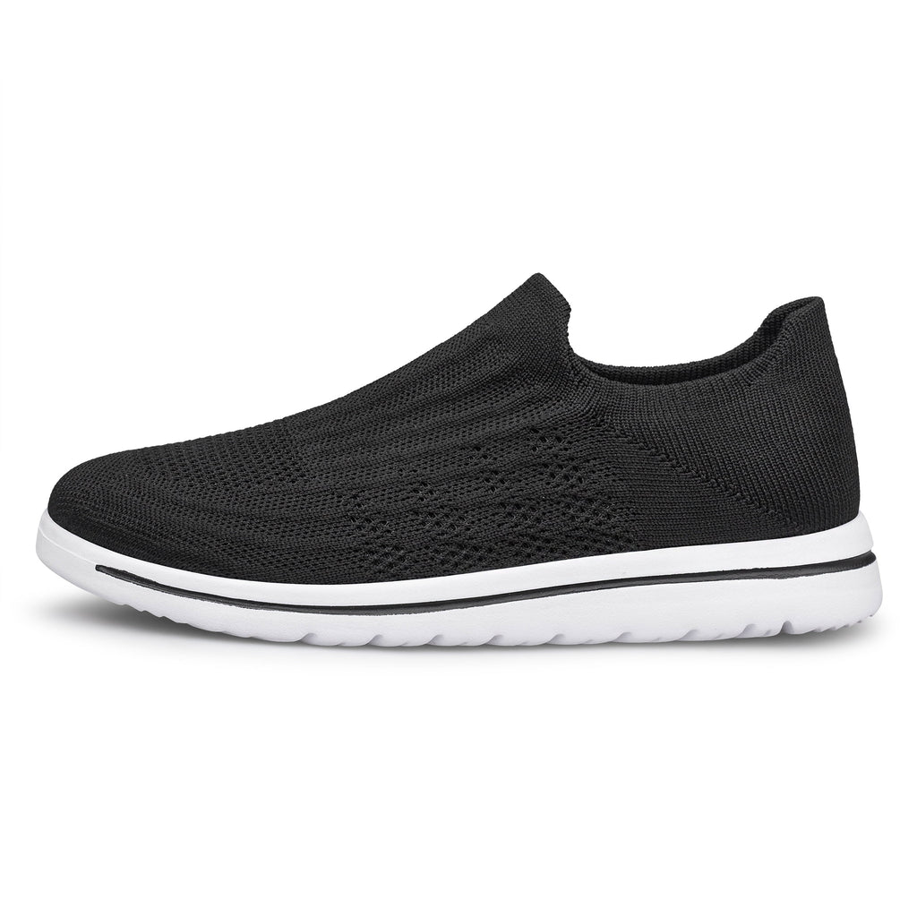 Unisex Sock Walking Shoes Wide Toe Box Slip-on Mens Running Shoe Womens Lightweight Casual Fashion Sneakers Black 8Women/6Men