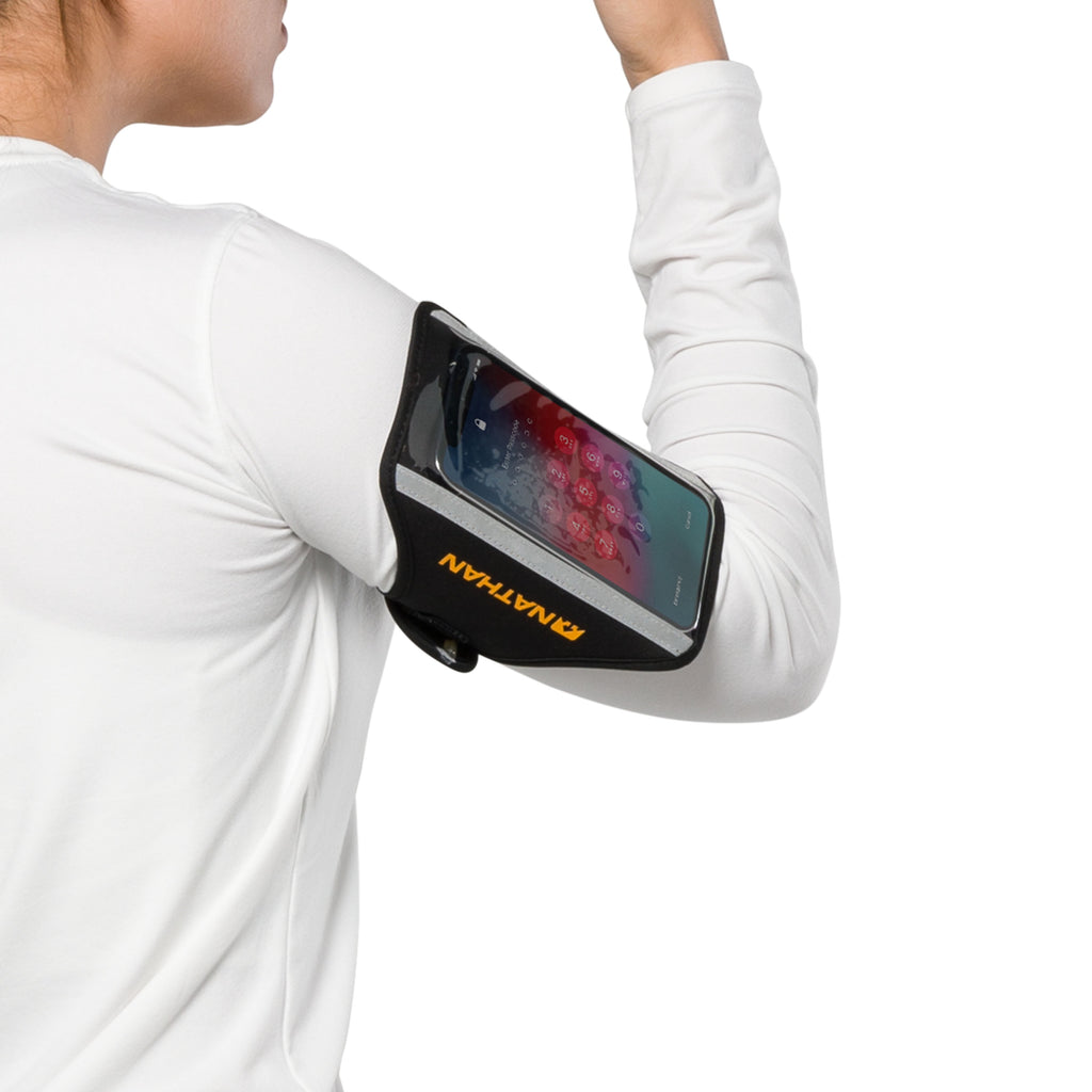 Nathan Phone Carrier Black/Marigold OSFA, Running