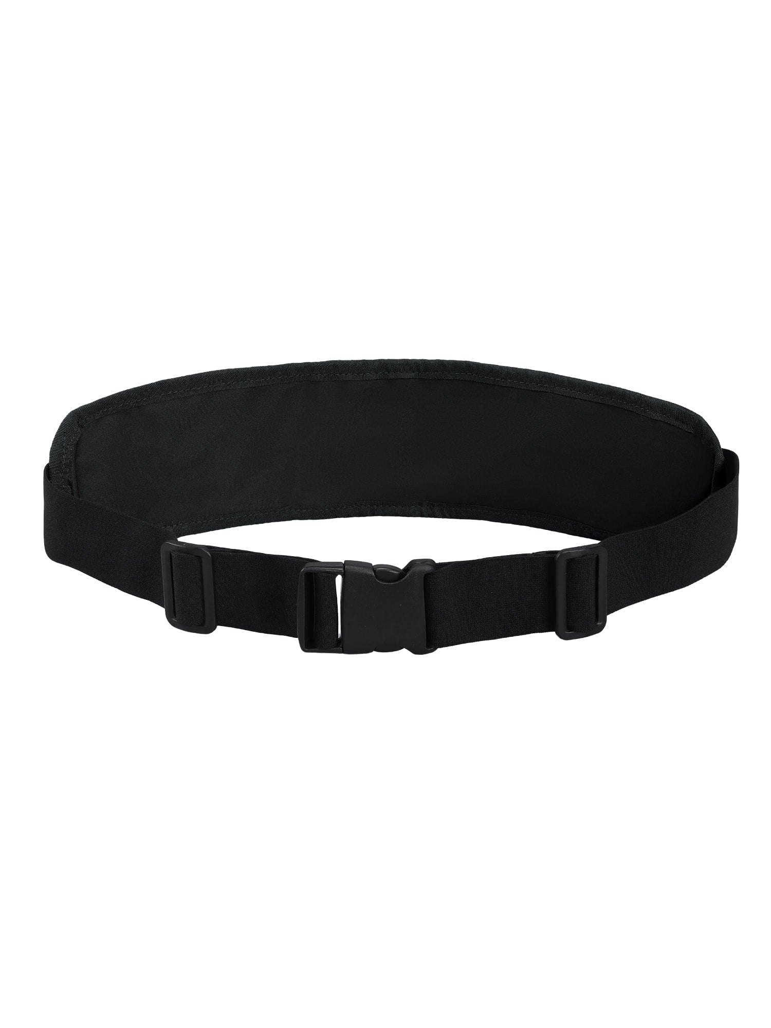 MIER Running Belt Slim Waist Pack with Bib Clips Adjustable Elastic Phone Holder for Fitness Marathon Daily Travel Black