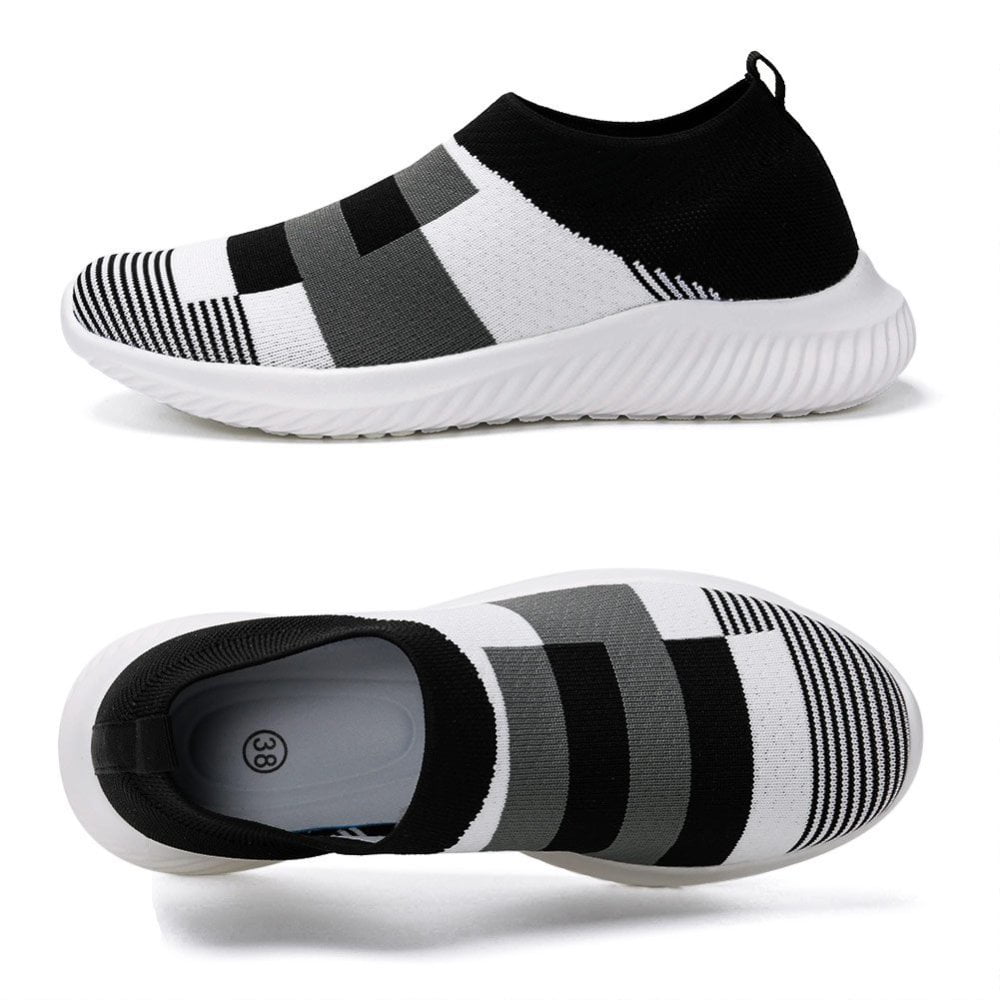 Ablanczoom Womens Sneakers Running Shoes Slip-on Fitness Sports Walking Tennis Flats
