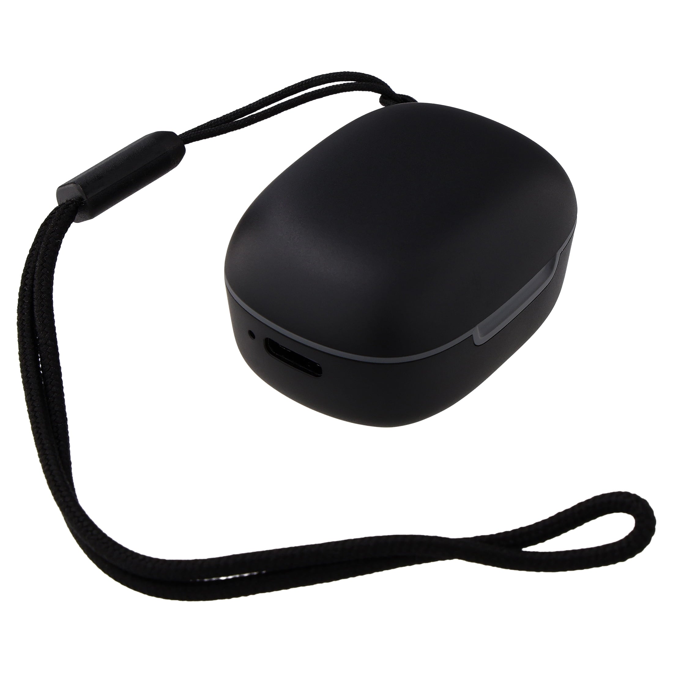 onn Wireless Mini-Earbuds with Wrist-Strap, Black