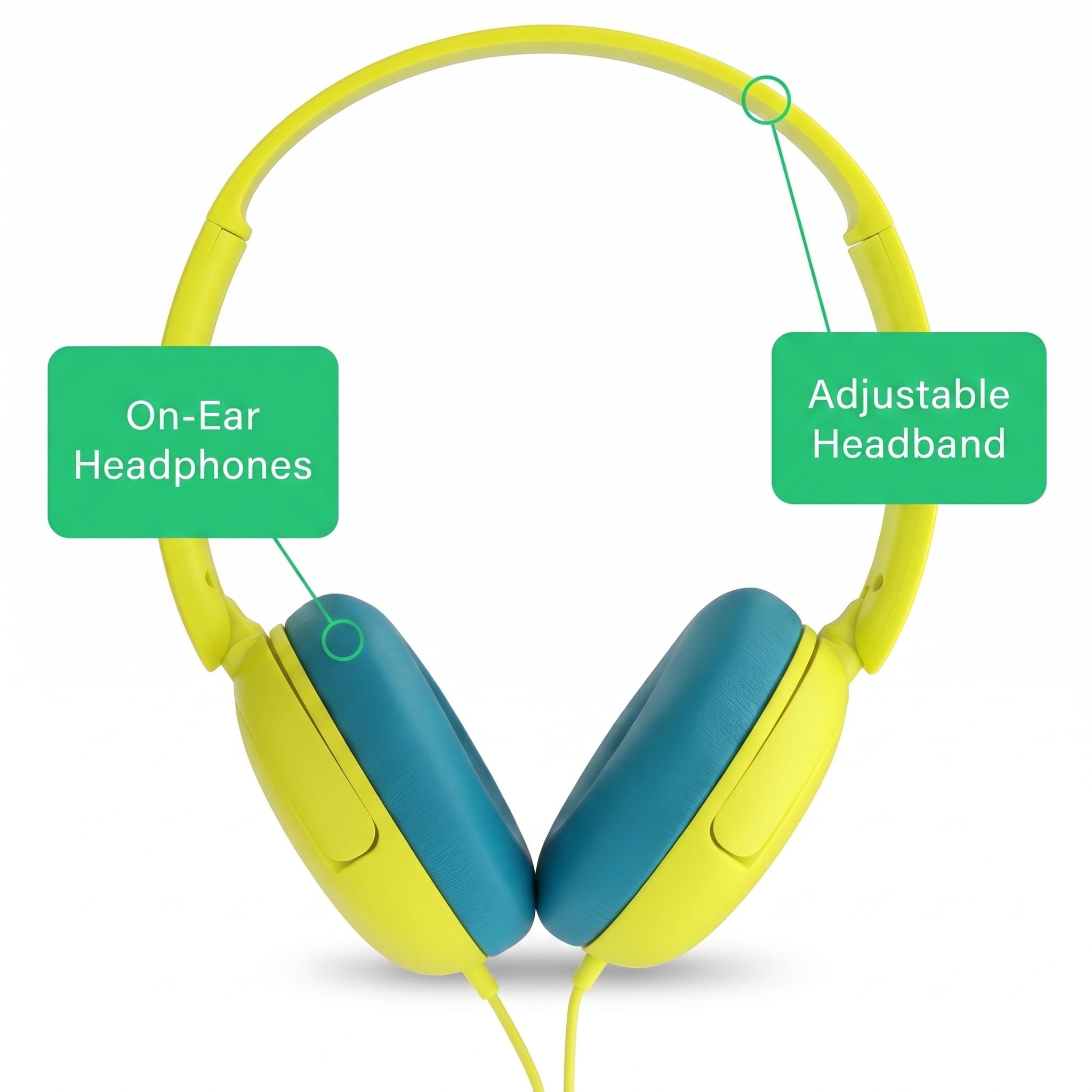 onn On-Ear Headphones with 3.5 mm Connector, Pink