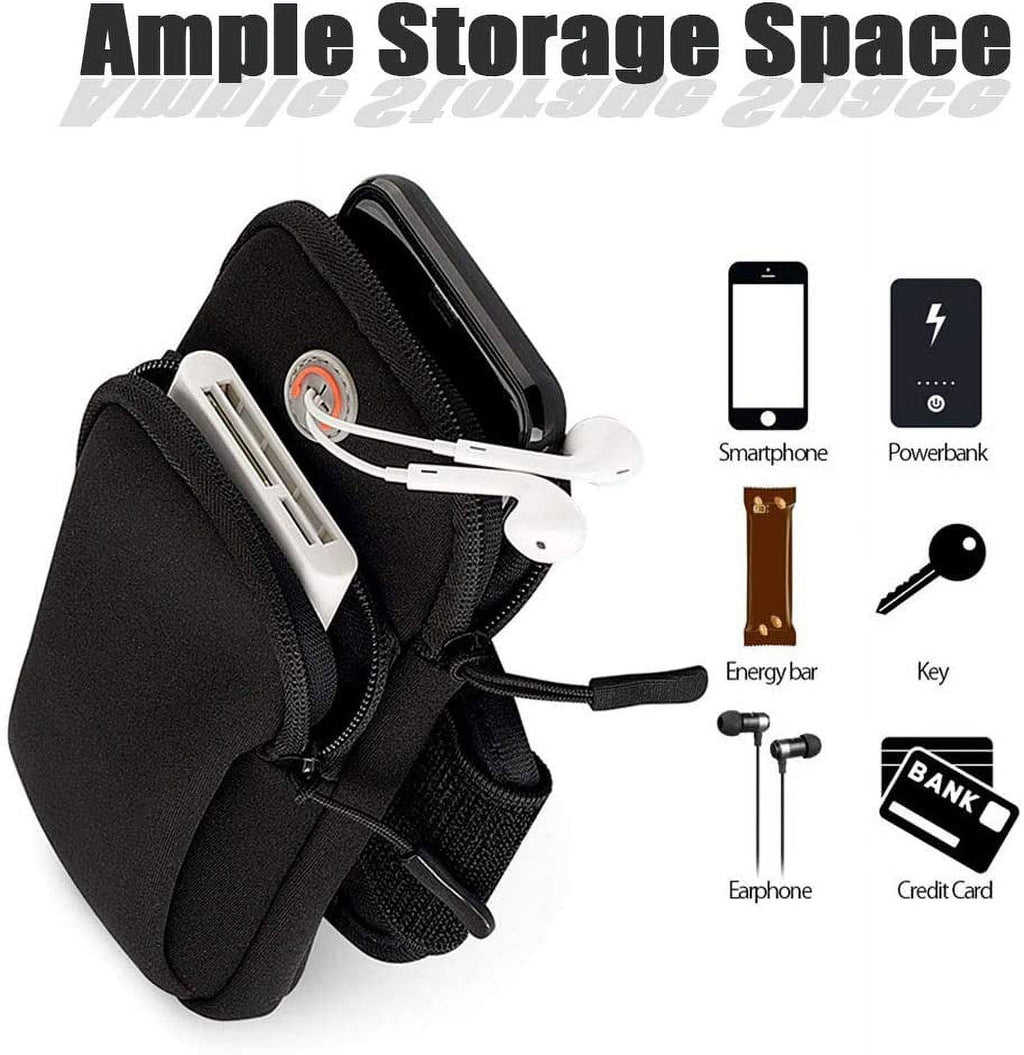 ZHANGHENG Universal 4-6.5 inch Running Armband Phone Case Holder High Quality Phone Bag Jogging Fitness Gym Arm Band Black