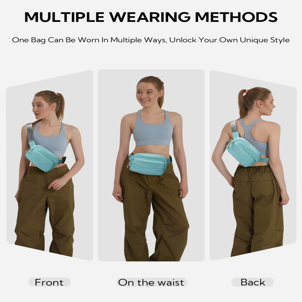 WATERFLY Fanny Pack – Lightweight 2L Nylon Waist Bag for Hiking, Running & Travel | Unisex