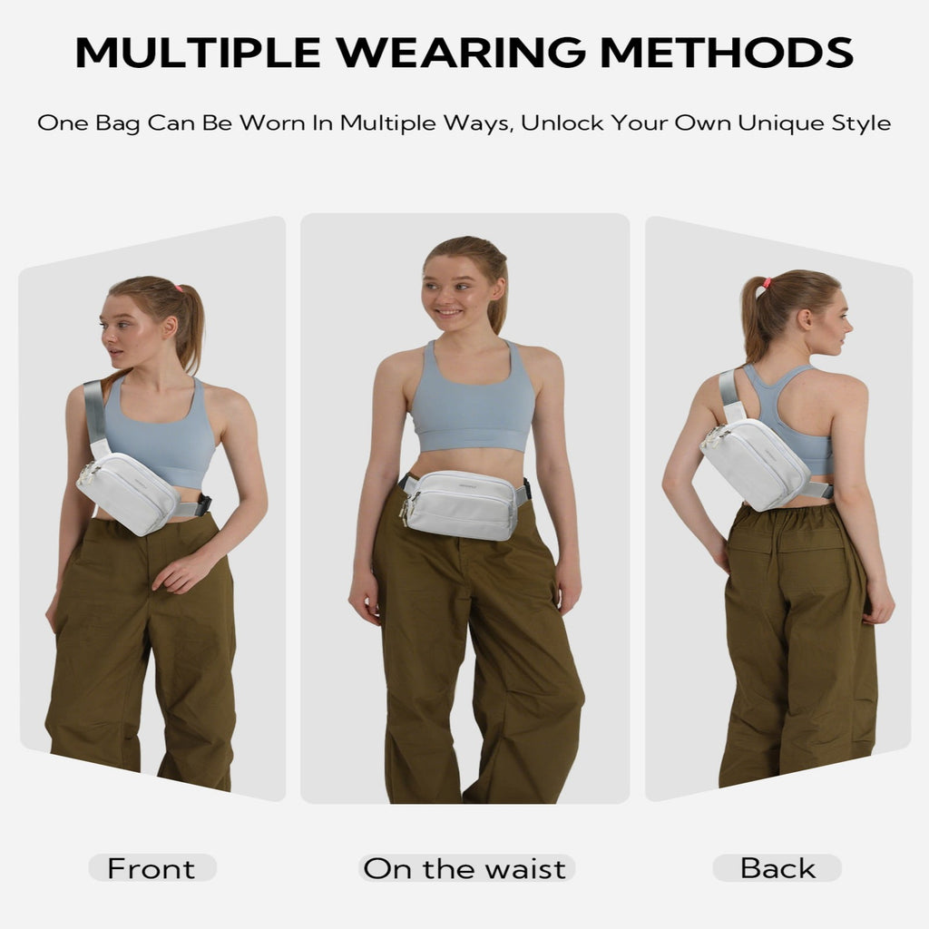 WATERFLY Fanny Pack – Lightweight 2L Nylon Waist Bag for Hiking, Running & Travel | Unisex