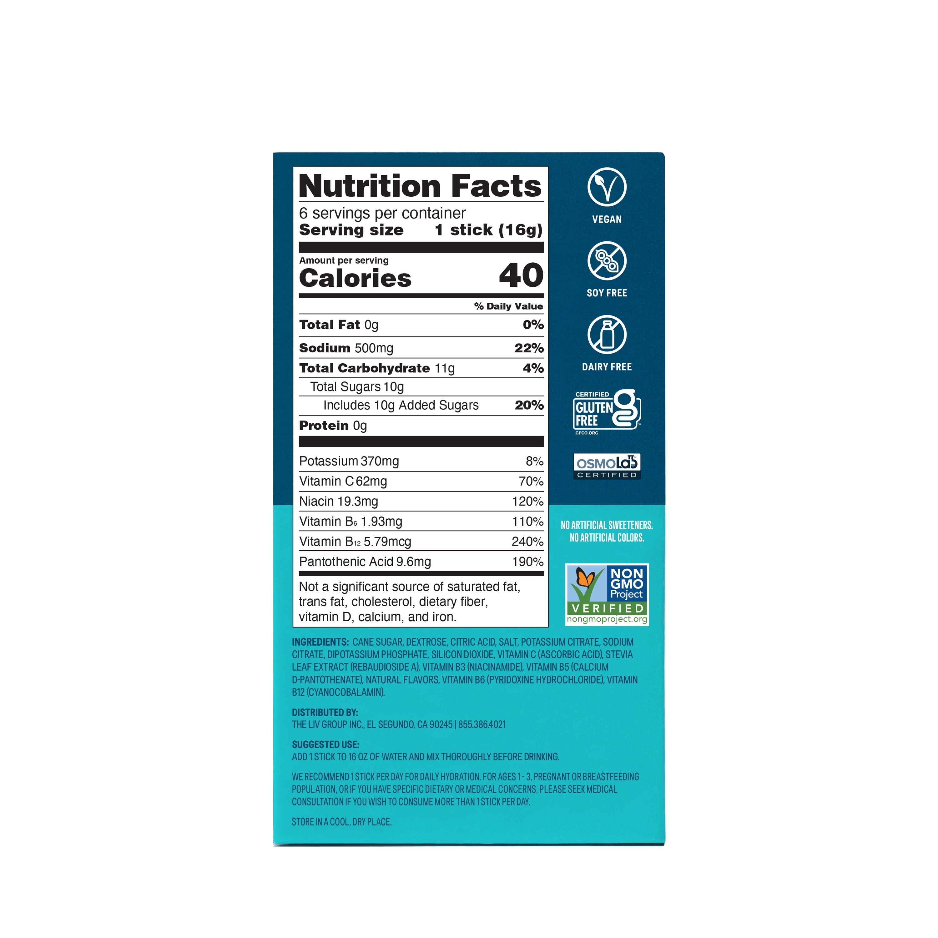 Liquid I.V.® Watermelon Hydration Multiplier® Powdered Electrolyte Drink Mix, 6 Count Packets