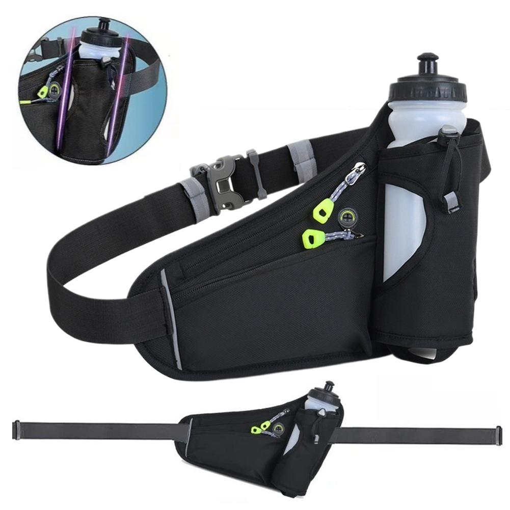 Running Water Bottle Belt, Water Bottle Holder, Hiking Fanny Pack for Phone and Wallet, Adjustable Sports Waist Pack, Suitable for Running, Cycling, Walking Gear