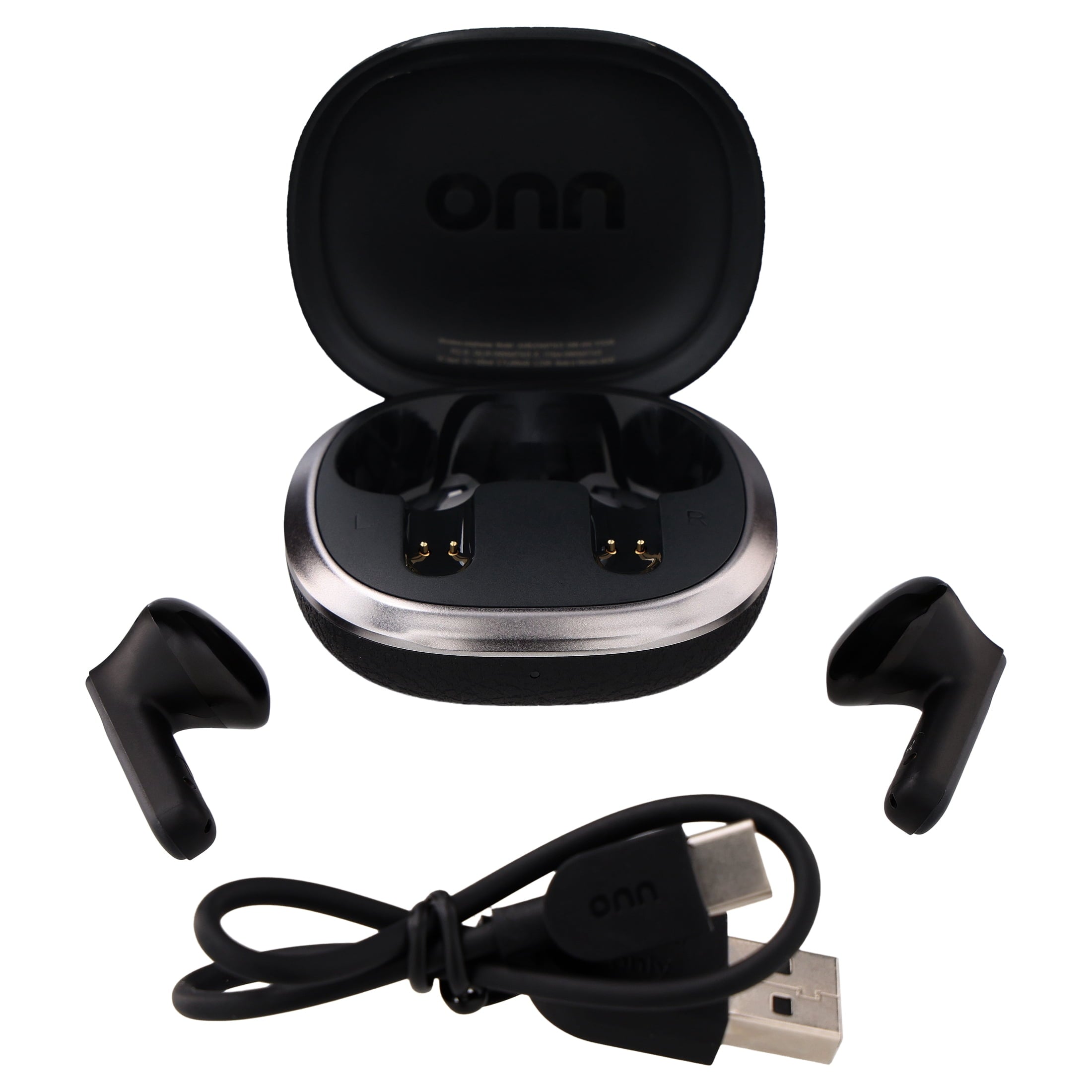 onn Hushbyte Wireless Earbuds, Black