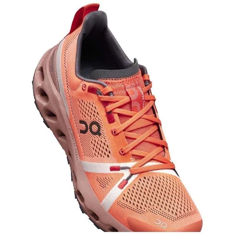 On Running Womens Cloudsurfer Trail 1 Running Shoes Orange