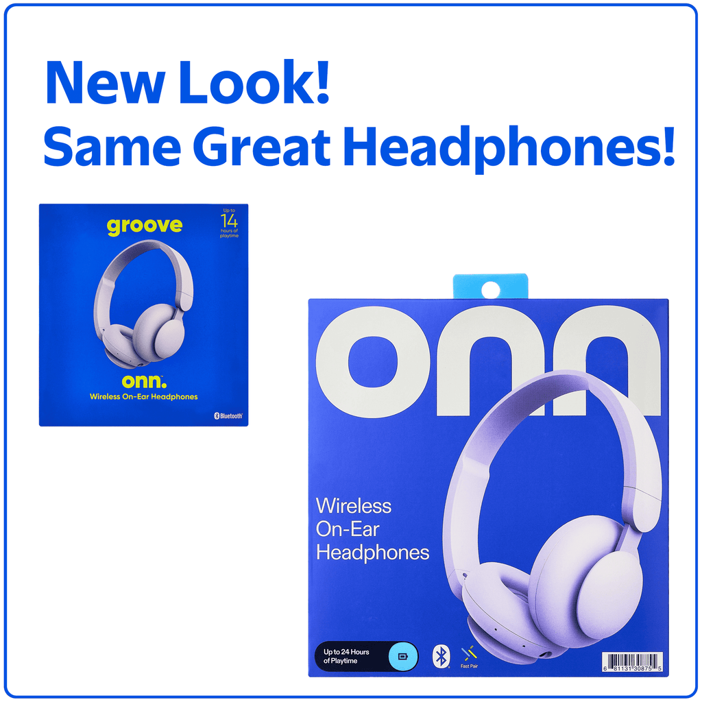 onn Wireless On-Ear Headphones, Lilac