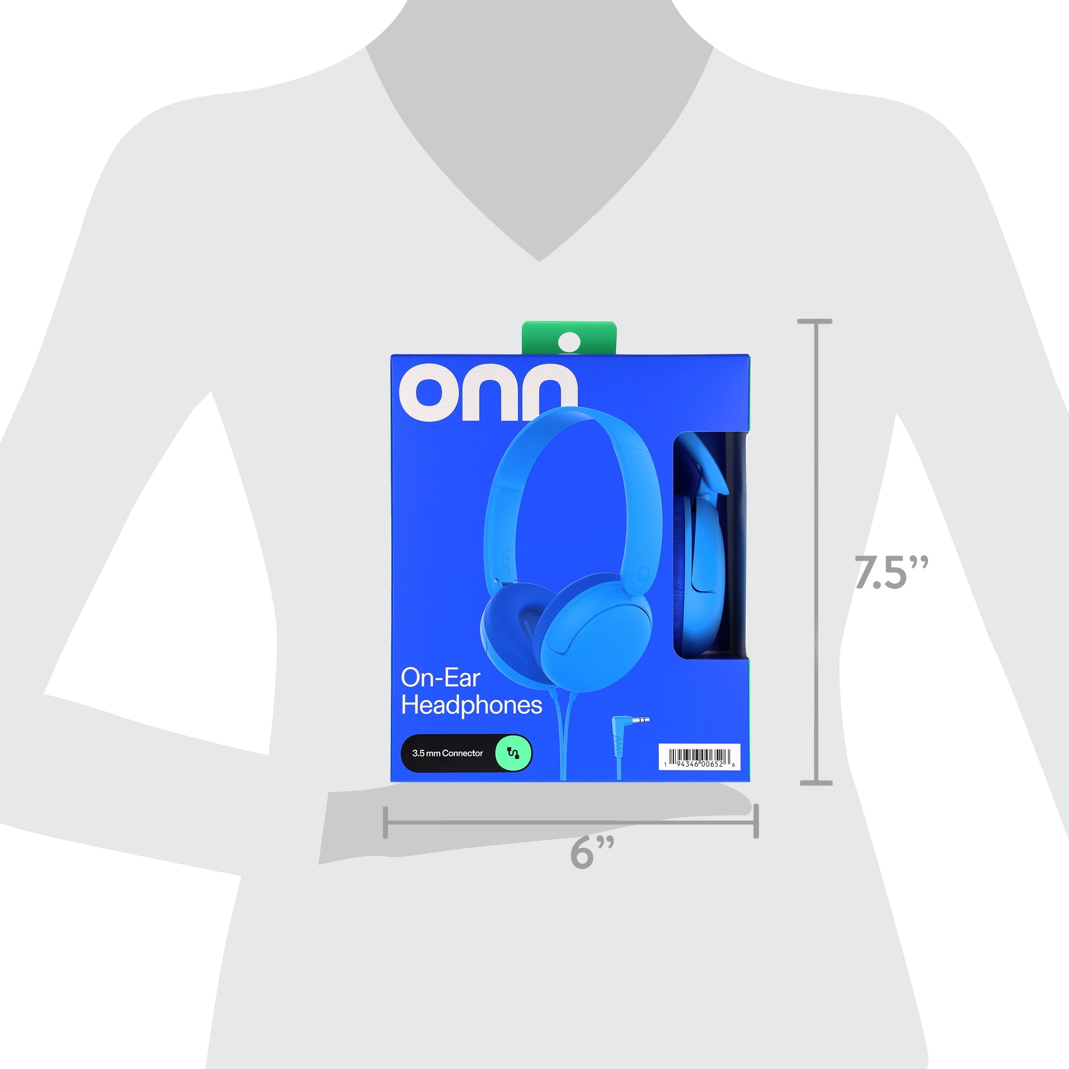 onn On-Ear Headphones with 3.5 mm Connector, Pink