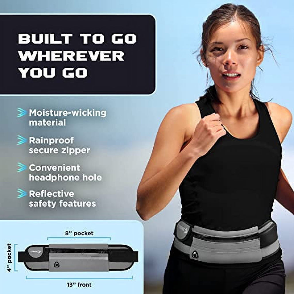E Tronic Edge Running Belt for Women and Men,Adjustable Belt Pouch fits Most Phone