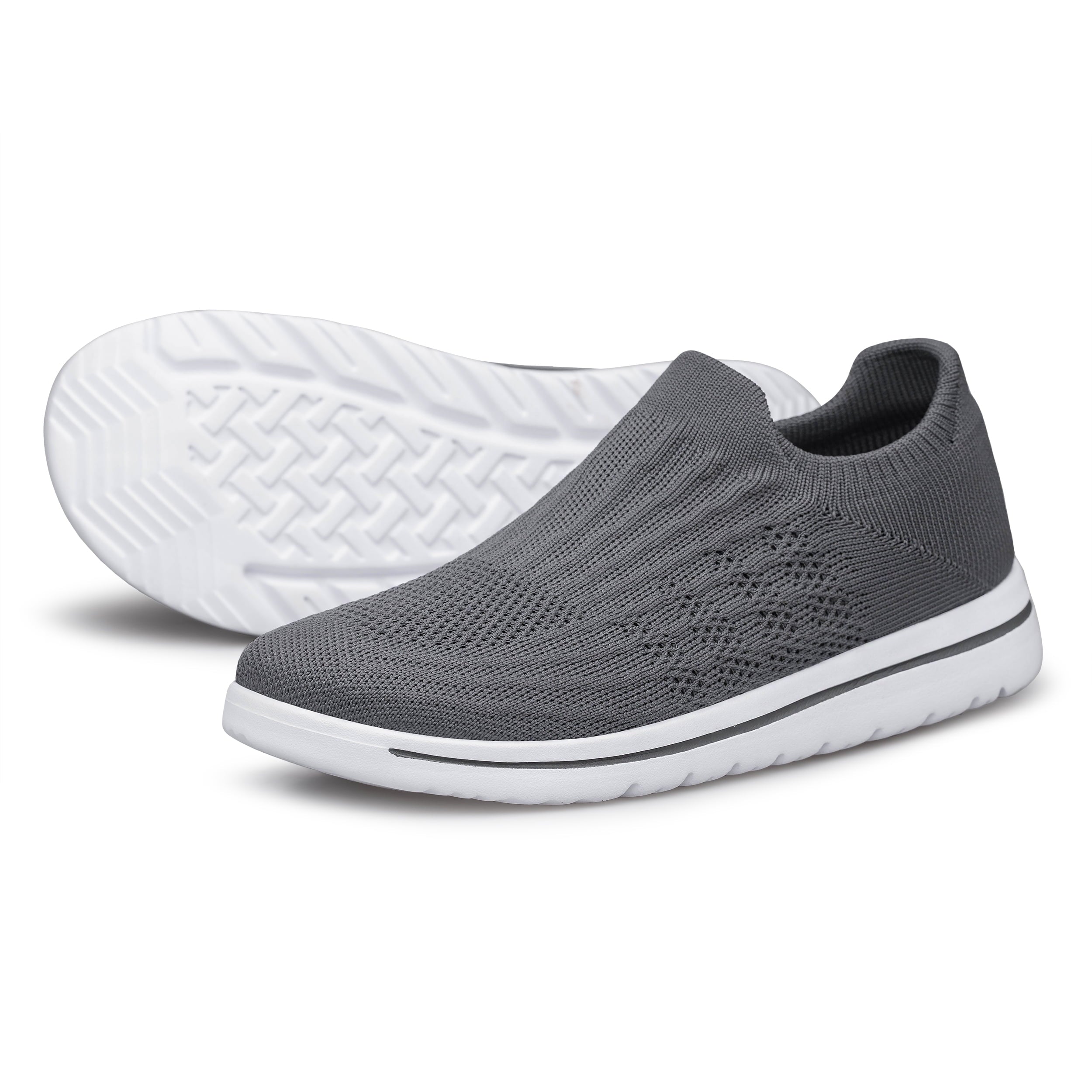 Unisex Sock Walking Shoes Wide Toe Box Slip-on Mens Running Shoe Womens Lightweight Casual Fashion Sneakers Black 8Women/6Men