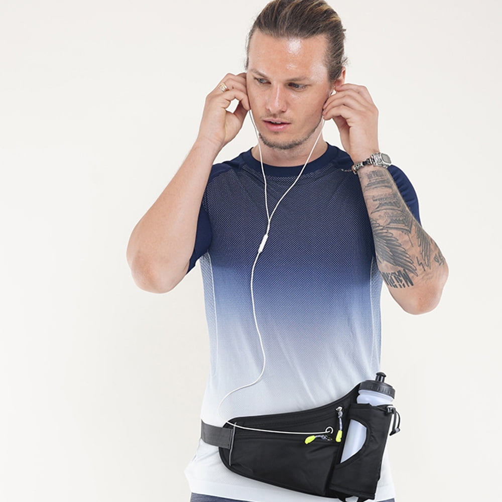Pomoko No Bounce Hydration Running Belt with Water Bottle Holder, Dark Grey