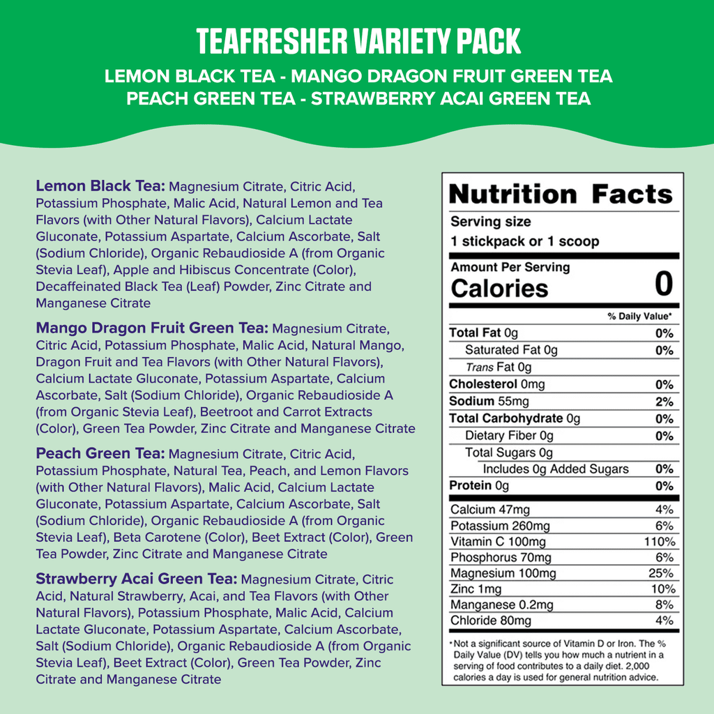 Ultima Replenisher, Electrolyte Drink Mix Packets, Sugar Free Daily Hydration Powder, Mocktini Variety Pack, 16 Count Stickpacks