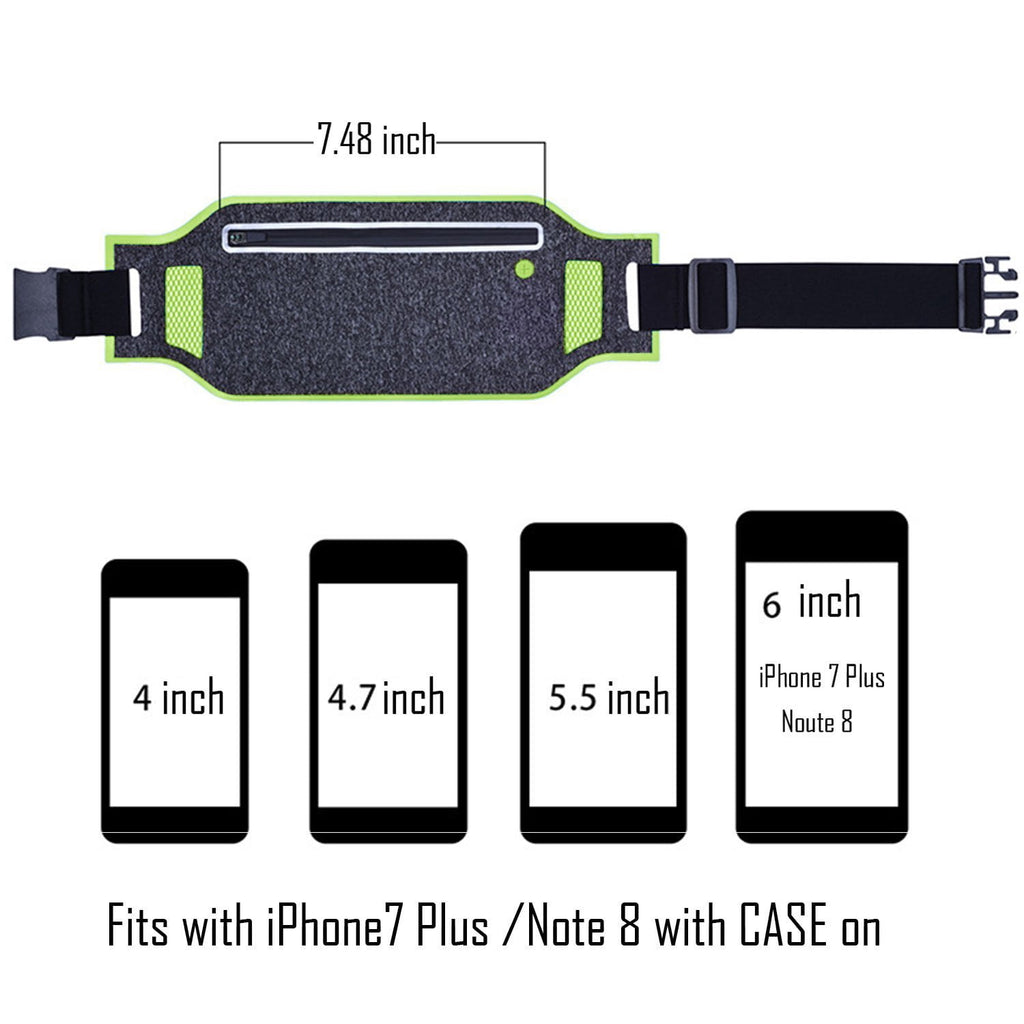 Running Waist Pack, EpicGadget(TM) Lightweight Water Resistant Reflective Runner Belt Sports Fanny Pack Adjustable Waistband (Light Blue)