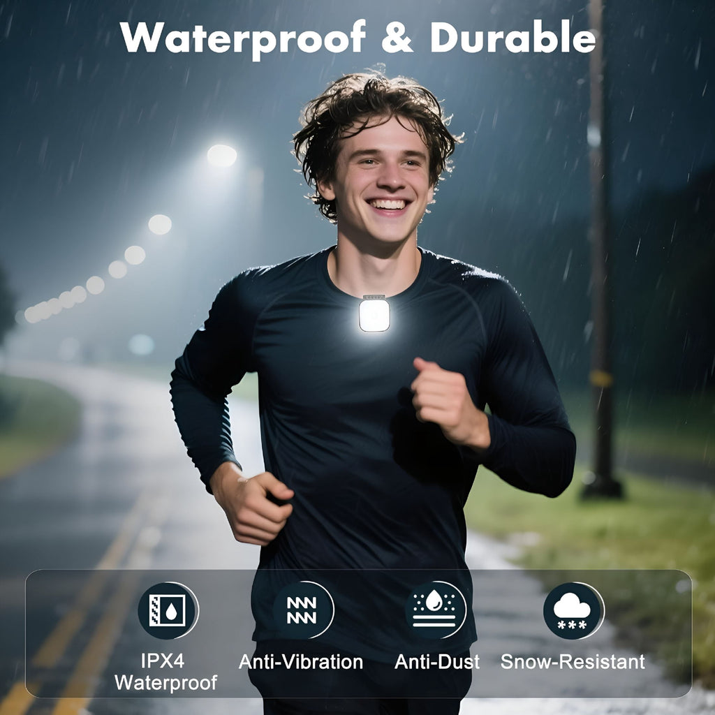HIBIBUD 2 Pack Running Lights for Runners Rechargeable Clip on Flashlight,Running Accessories for Men,Walking Light for Night Walking,4 Modes Safety Dog Light,Jogging Biking Hiking Camping